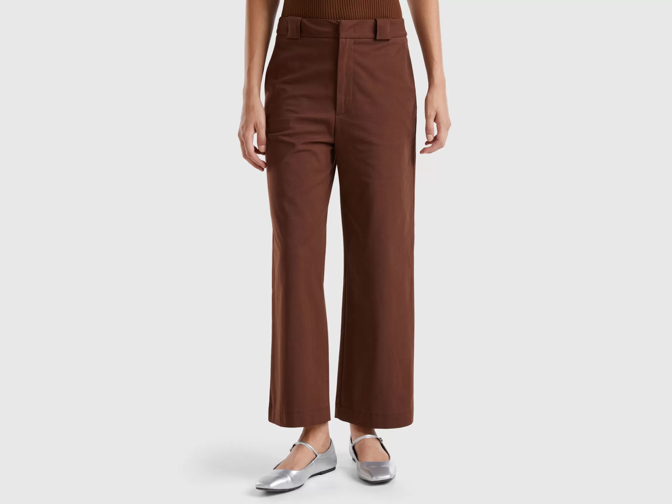 United Colors of Benetton Cropped straight leg trousers