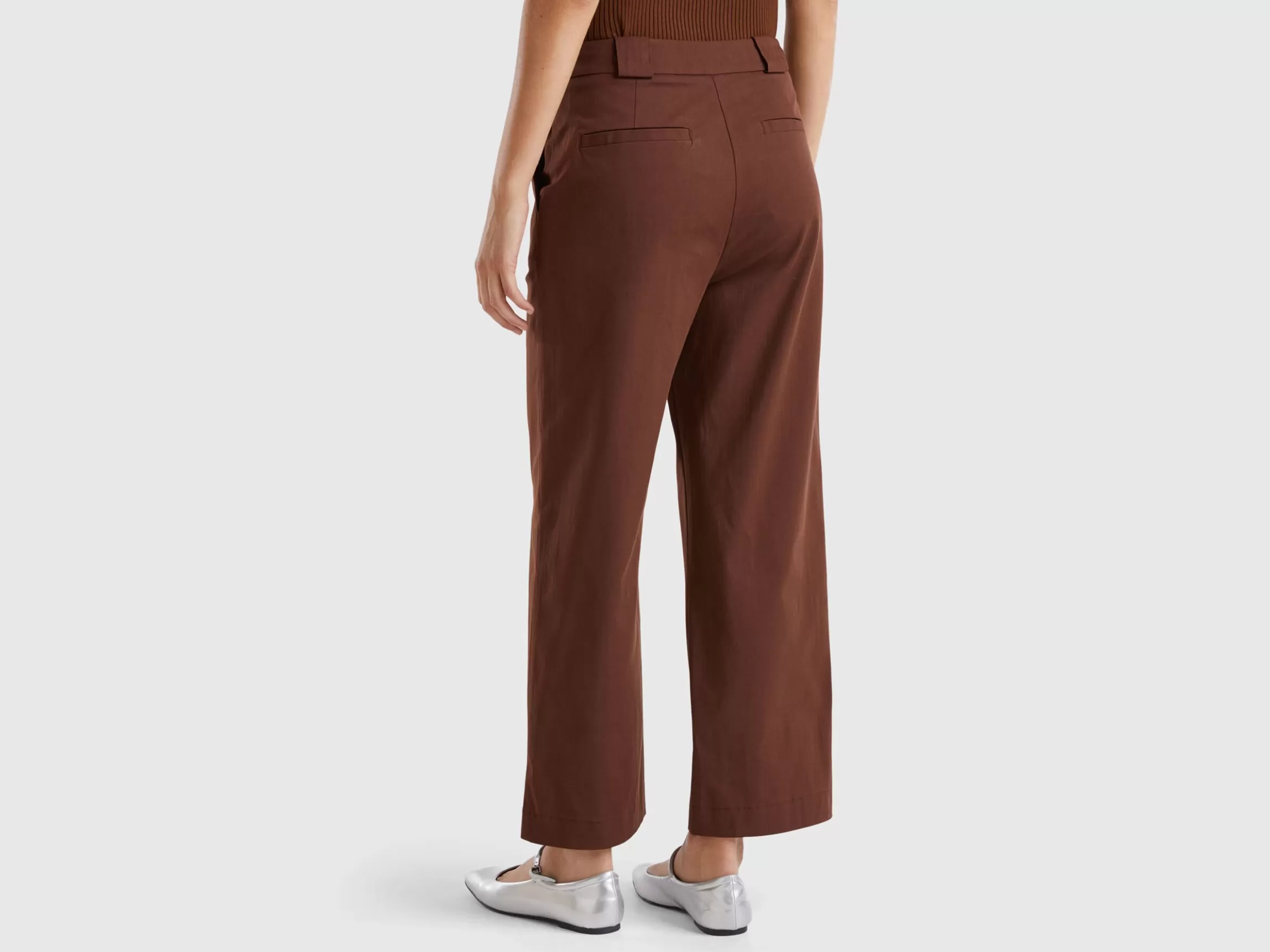 United Colors of Benetton Cropped straight leg trousers