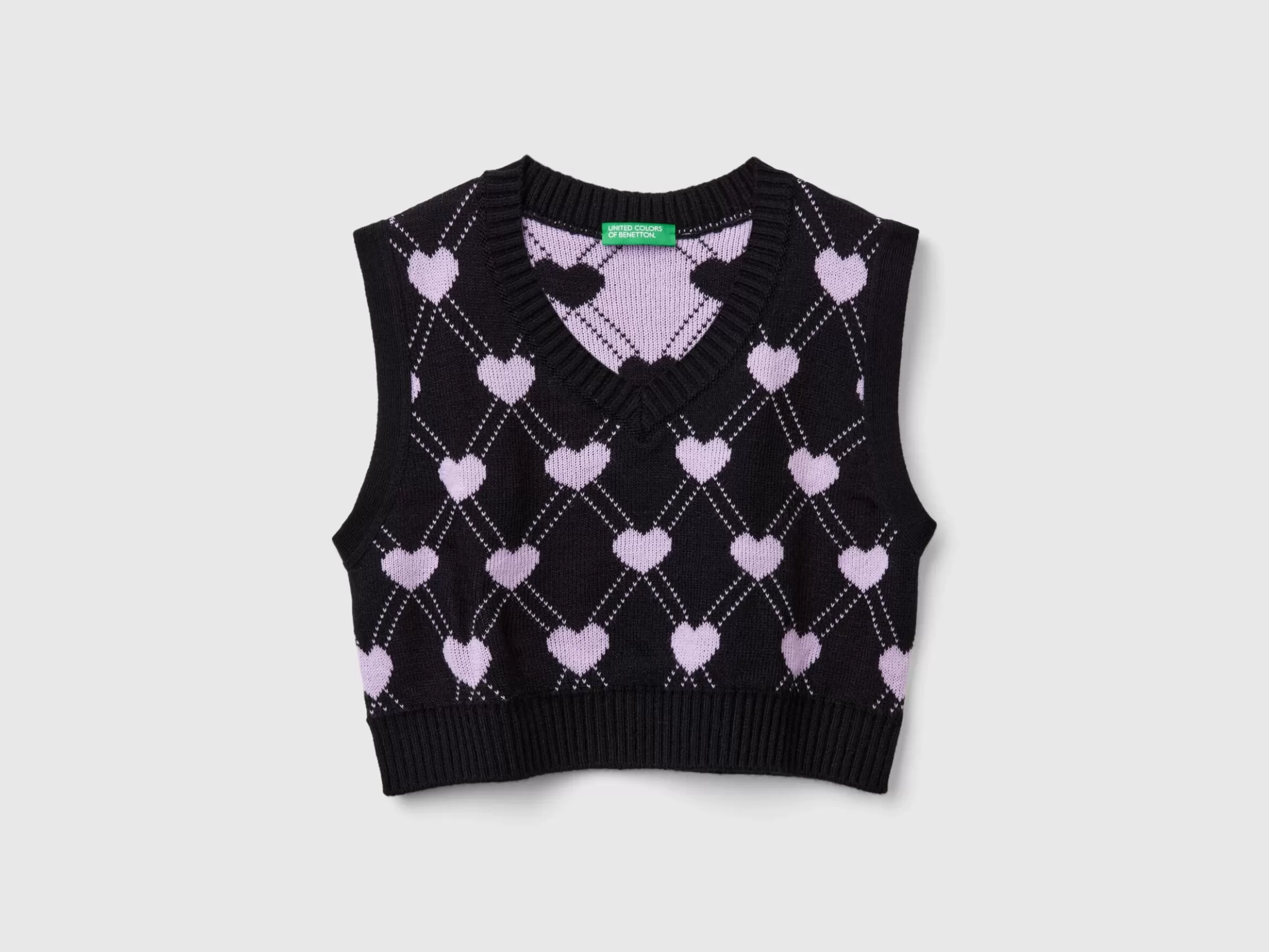 United Colors of Benetton Cropped vest with heart motif