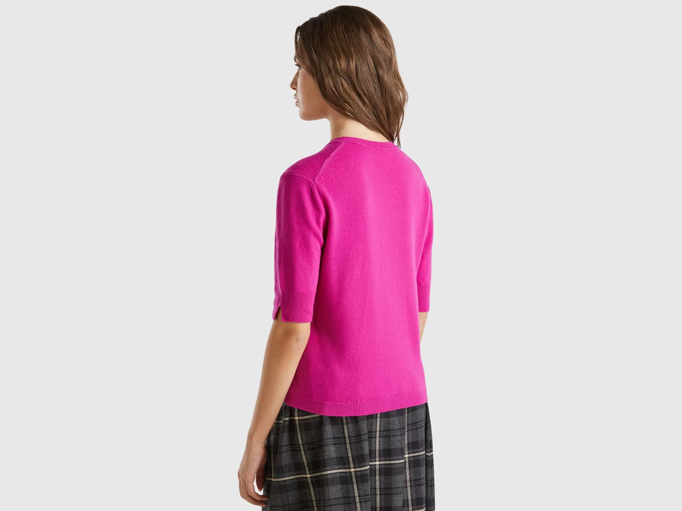 United Colors of Benetton short sleeve sweater in pure Merino wool