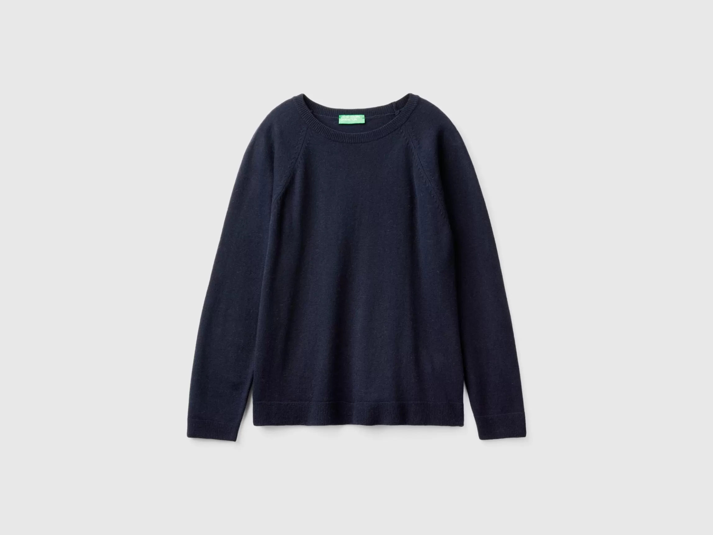 United Colors of Benetton crew neck sweater in cashmere and wool blend