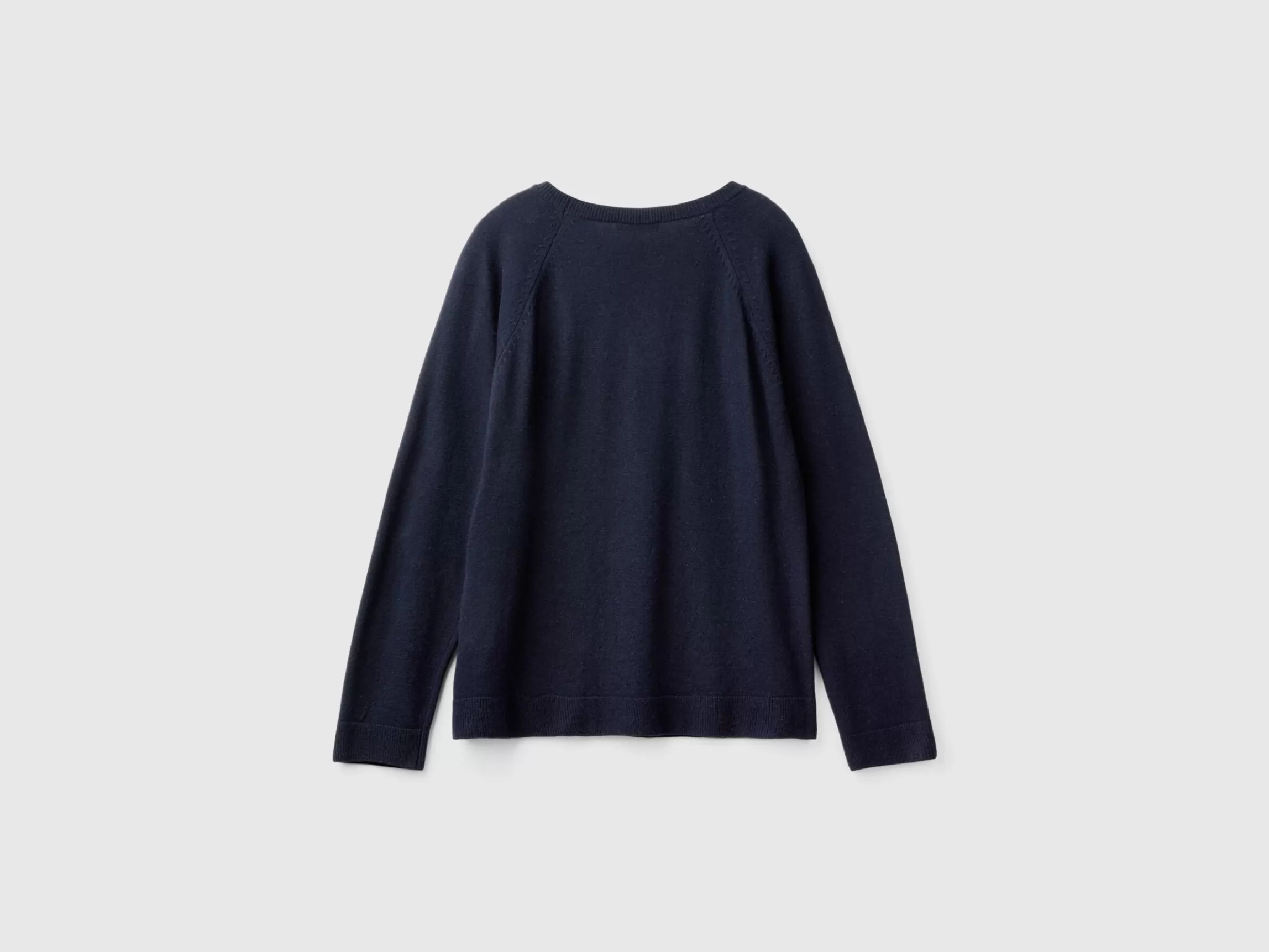 United Colors of Benetton crew neck sweater in cashmere and wool blend