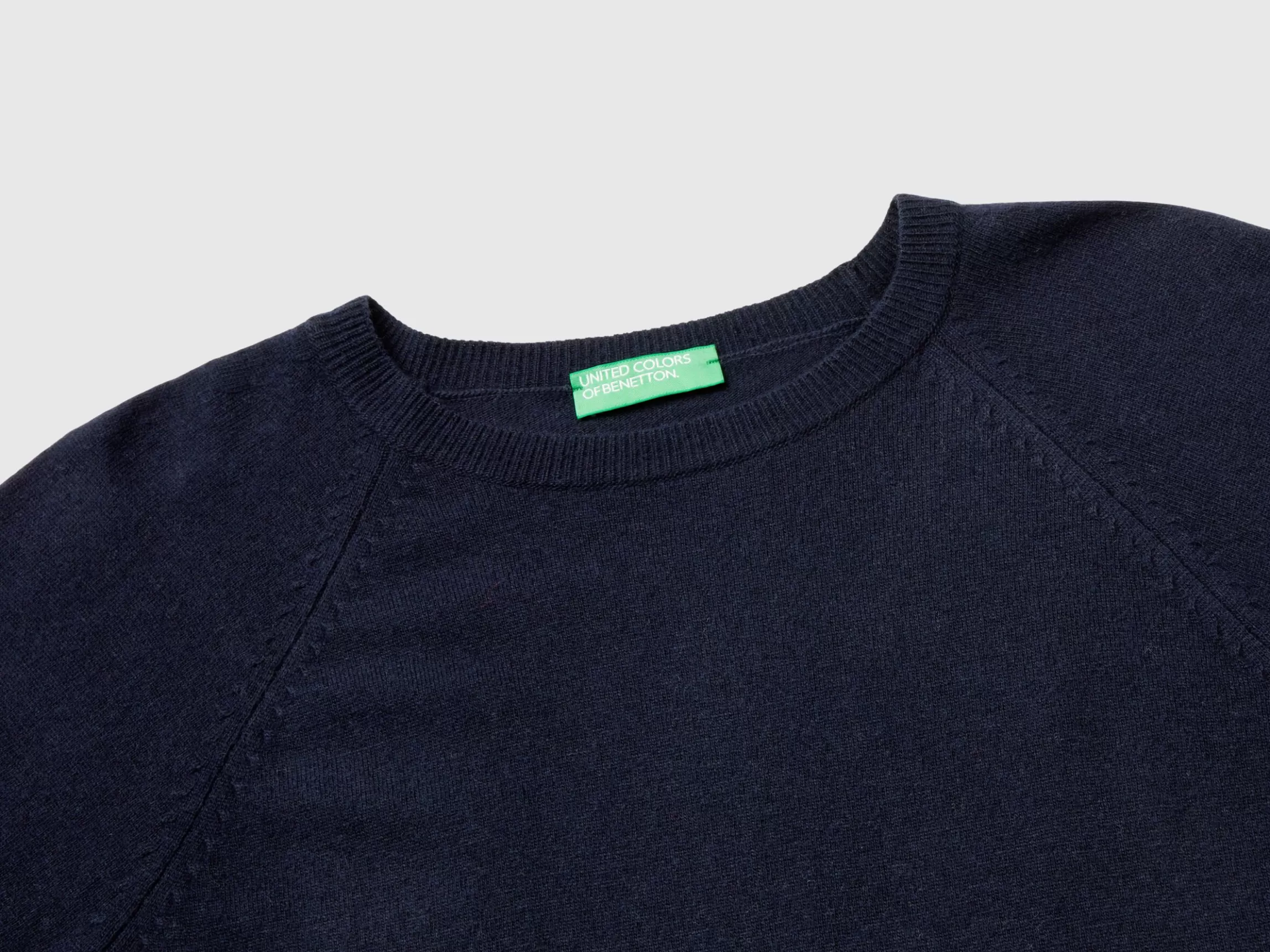 United Colors of Benetton crew neck sweater in cashmere and wool blend