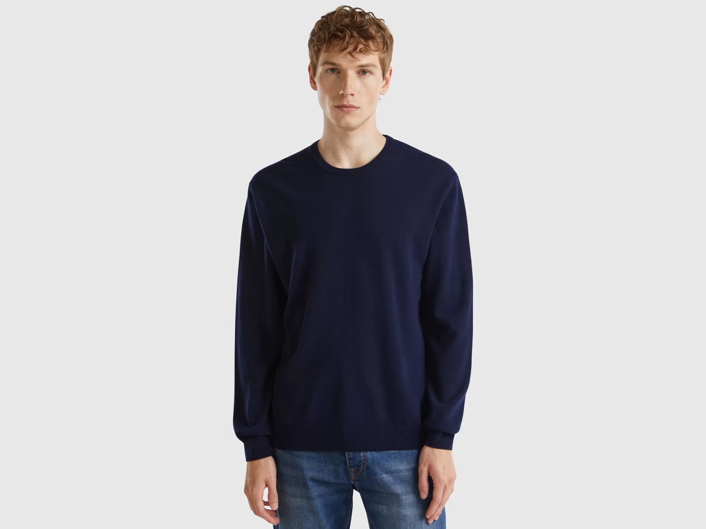 United Colors of Benetton crew neck sweater in pure Merino wool