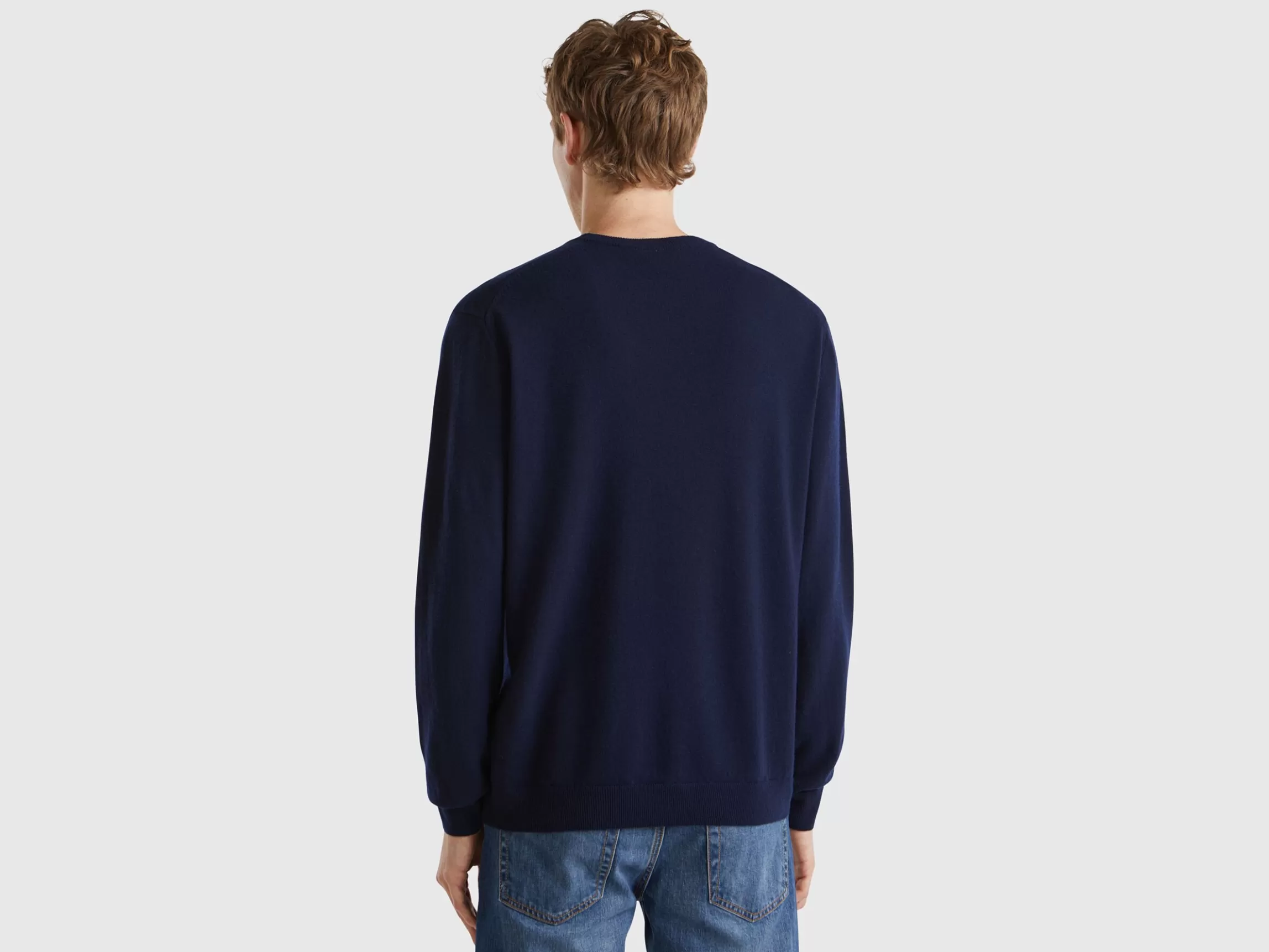 United Colors of Benetton crew neck sweater in pure Merino wool