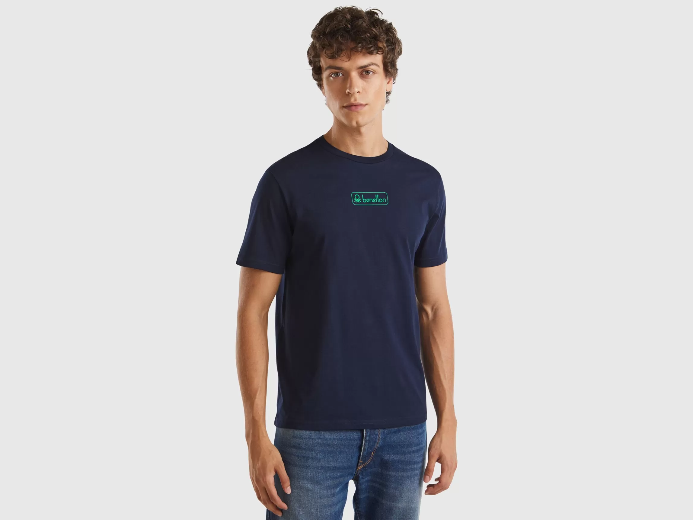 United Colors of Benetton organic cotton t-shirt with green logo