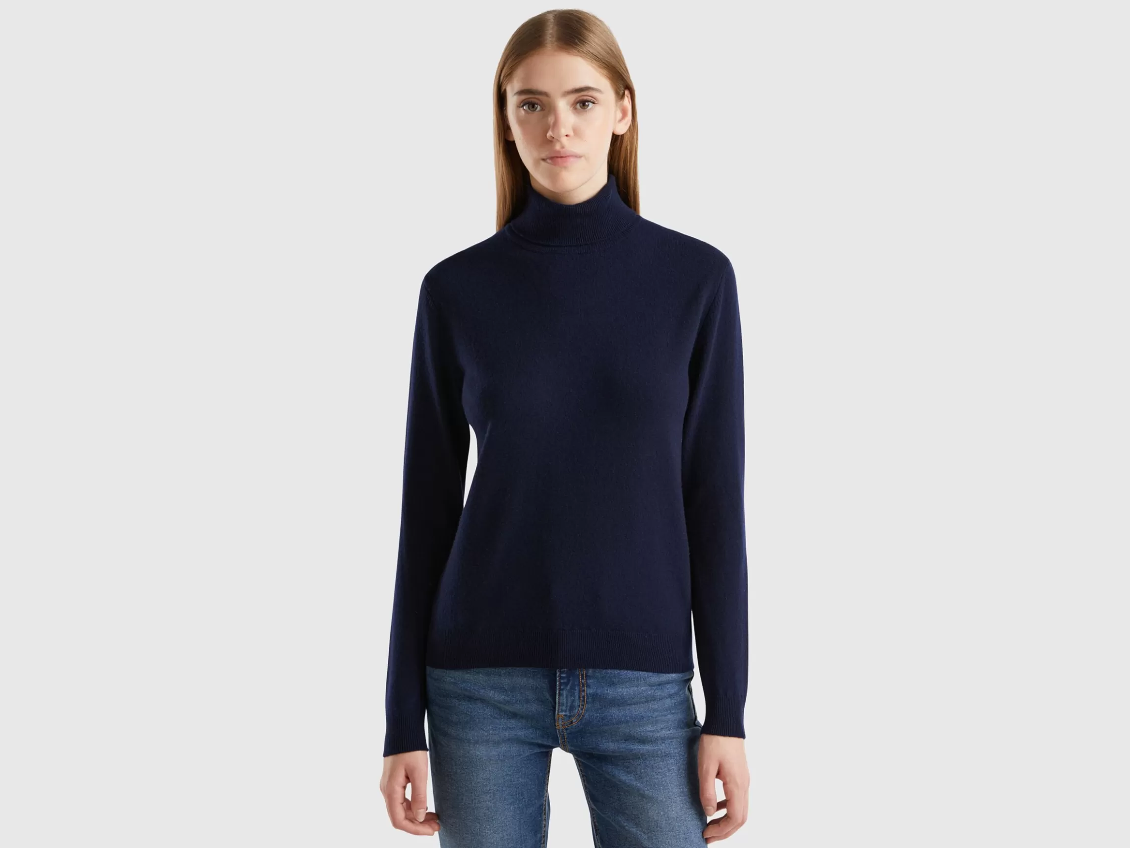 United Colors of Benetton turtleneck sweater in pure Merino wool