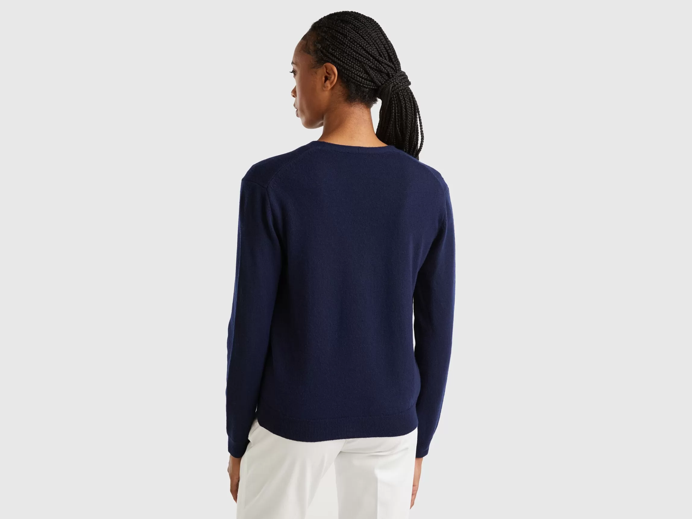 United Colors of Benetton V-neck cardigan in pure Merino wool