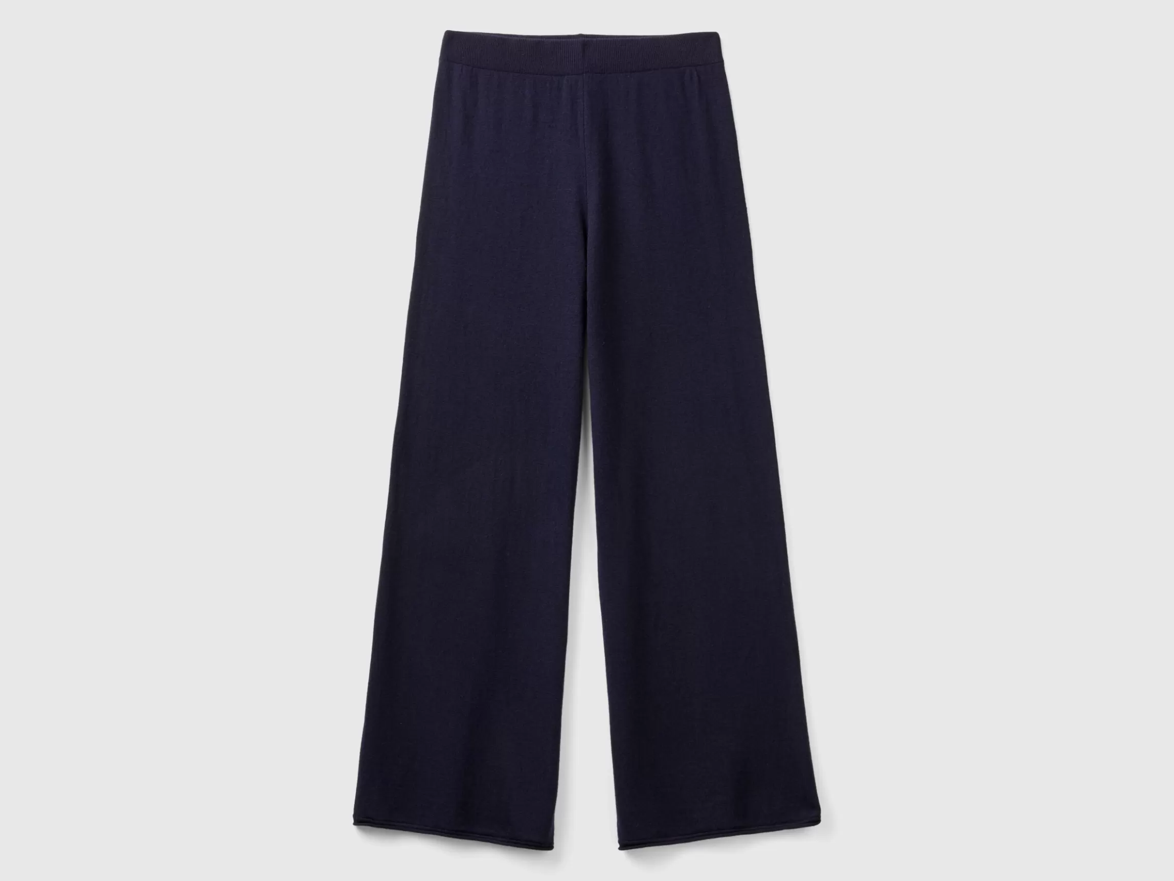 United Colors of Benetton wide leg trousers in cashmere and wool blend