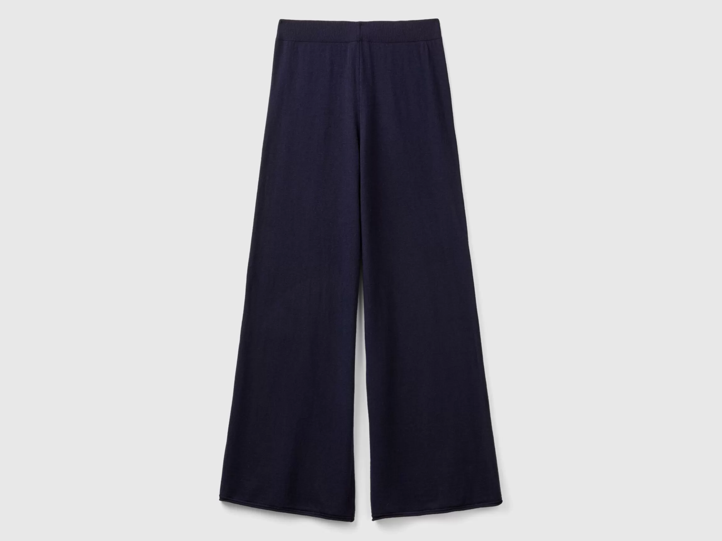 United Colors of Benetton wide leg trousers in cashmere and wool blend
