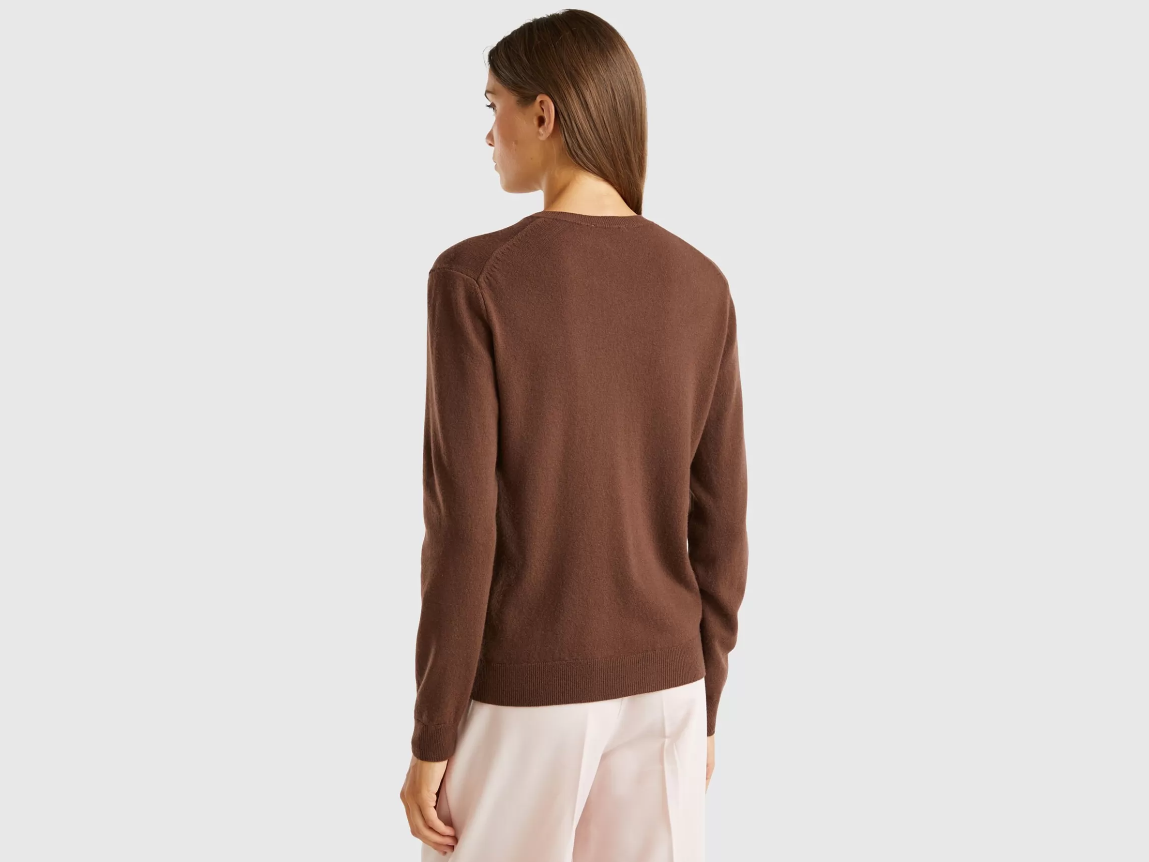 United Colors of Benetton crew neck cardigan in pure Merino wool