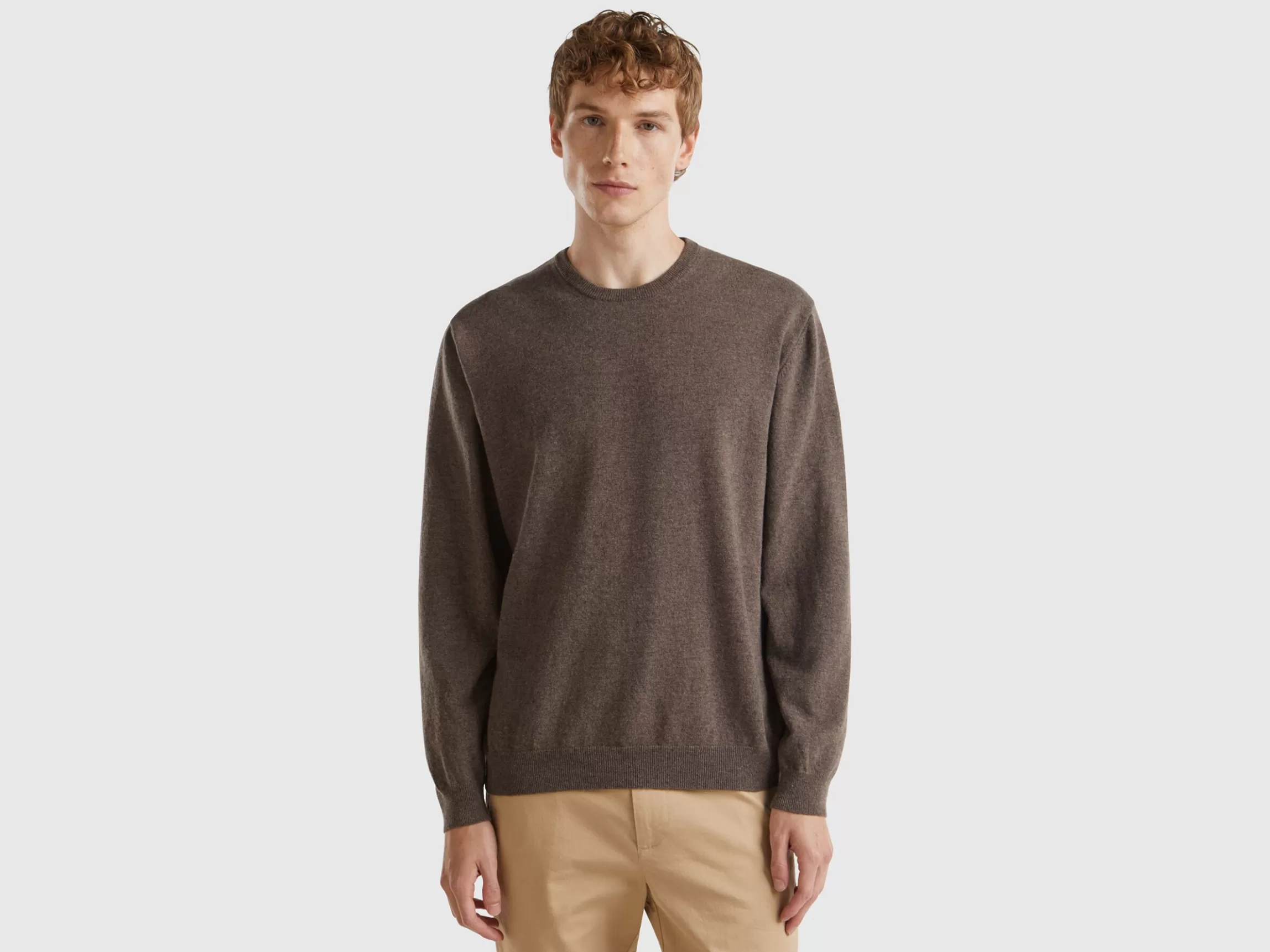 United Colors of Benetton crew neck sweater in pure Merino wool