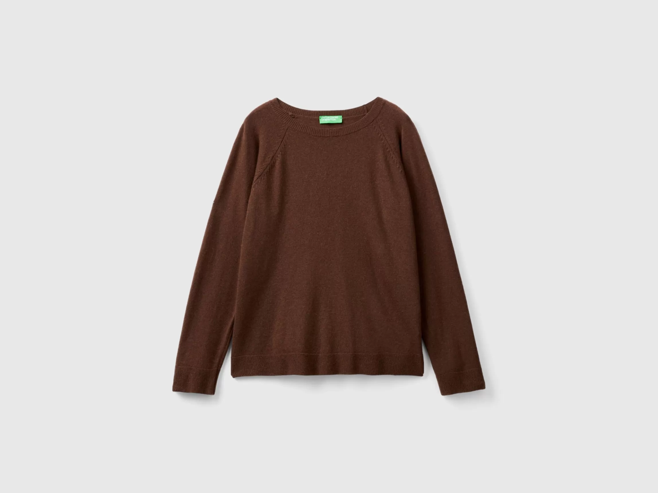 United Colors of Benetton crew neck sweater in wool and cashmere blend