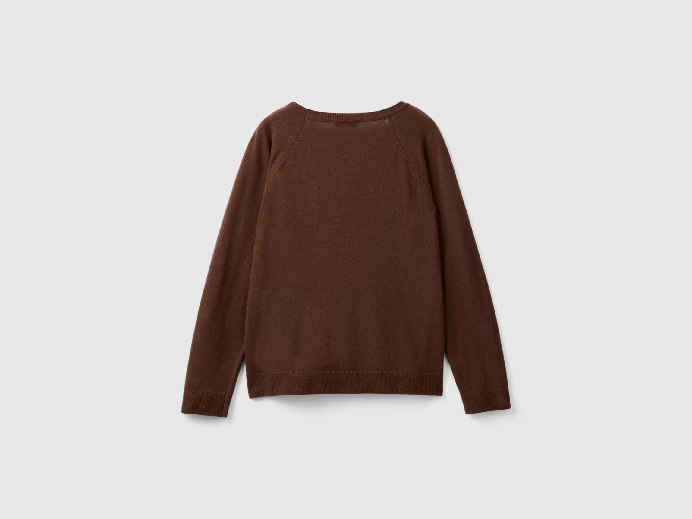 United Colors of Benetton crew neck sweater in wool and cashmere blend