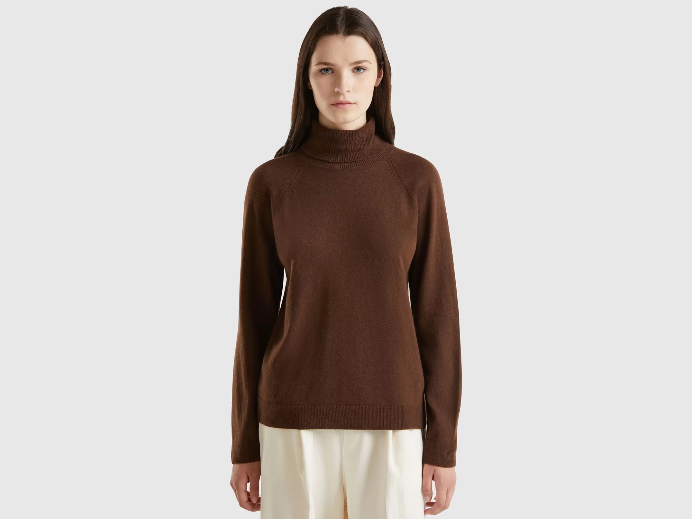 United Colors of Benetton turtleneck in wool and cashmere blend