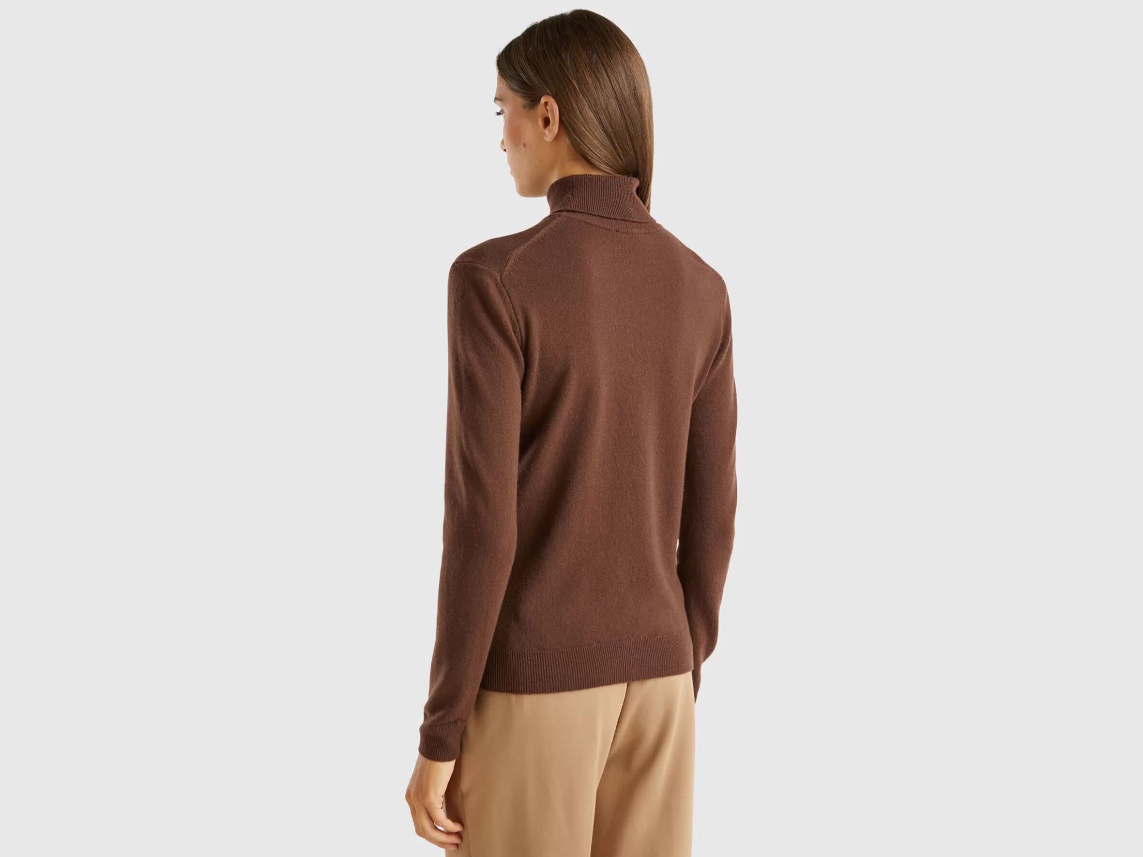 United Colors of Benetton turtleneck sweater in pure Merino wool