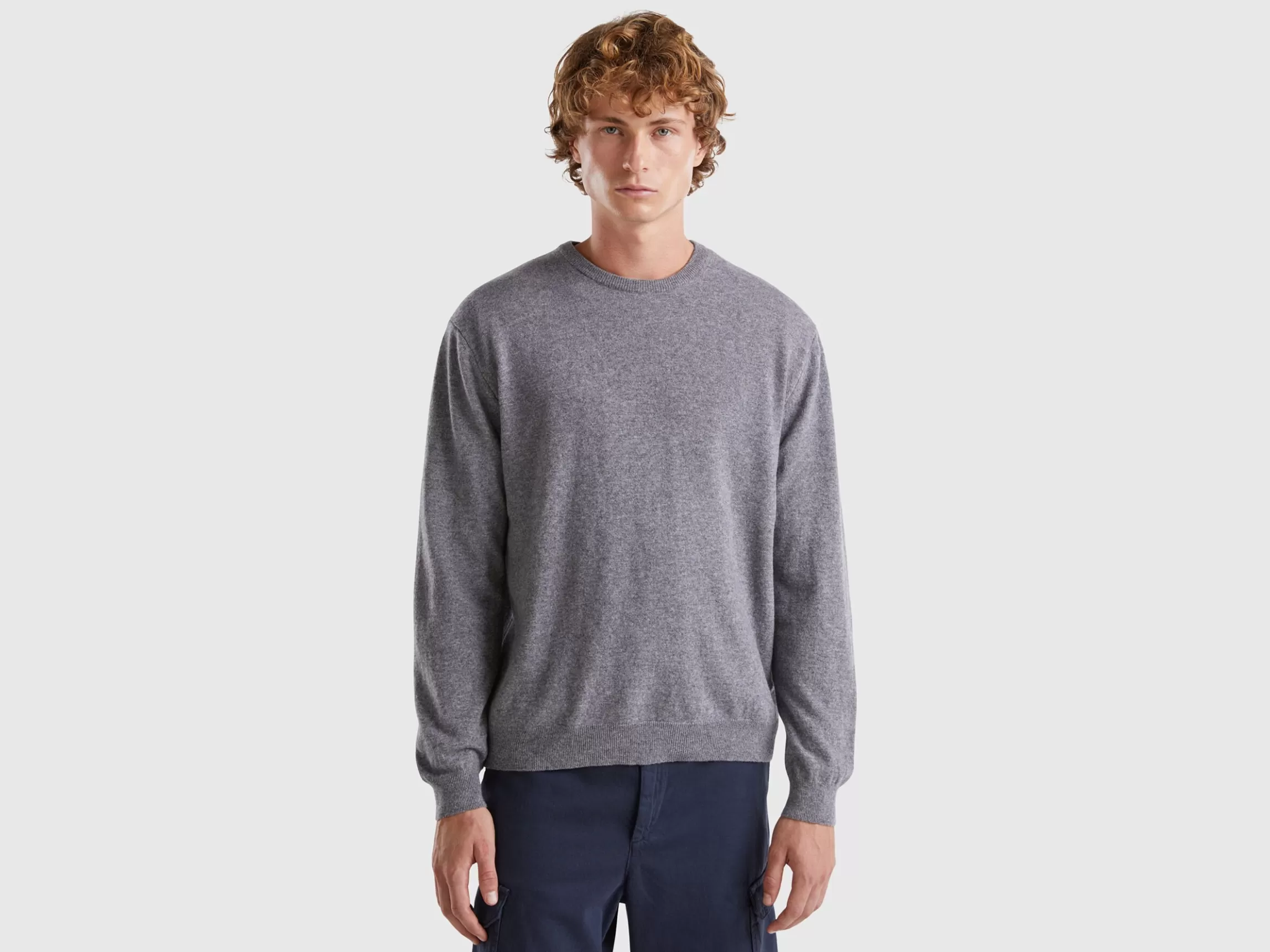 United Colors of Benetton crew neck sweater in pure Merino wool