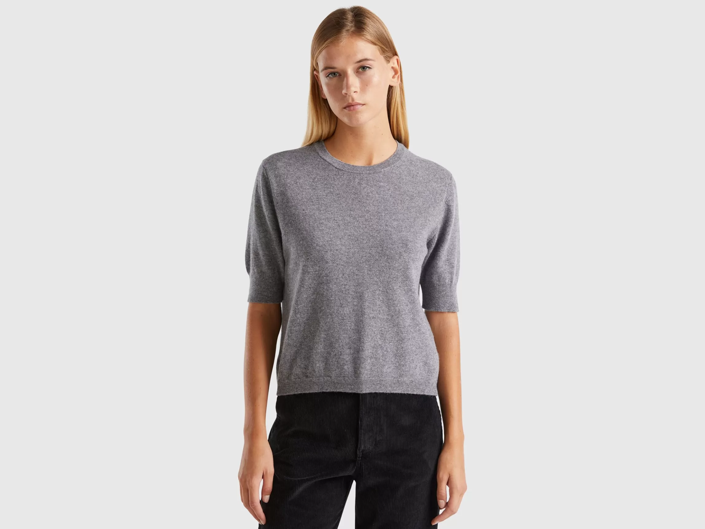 United Colors of Benetton short sleeve sweater in pure Merino wool