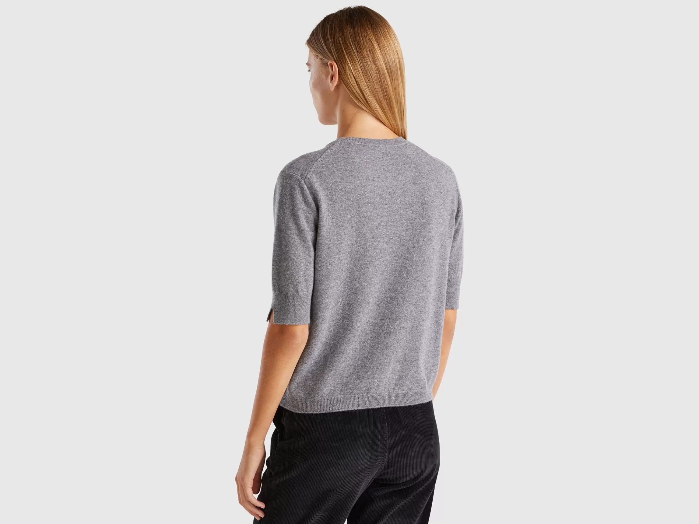 United Colors of Benetton short sleeve sweater in pure Merino wool