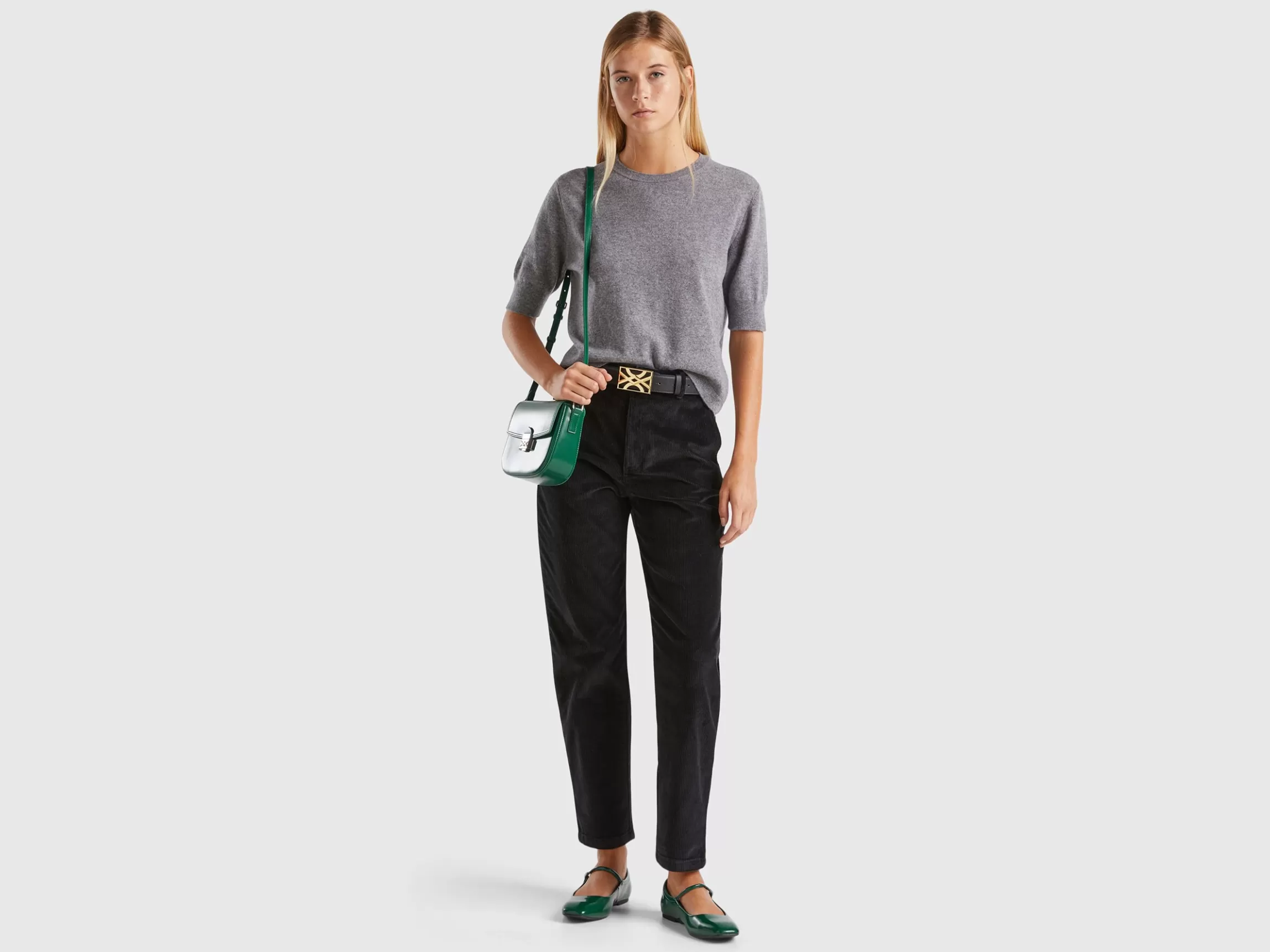 United Colors of Benetton short sleeve sweater in pure Merino wool