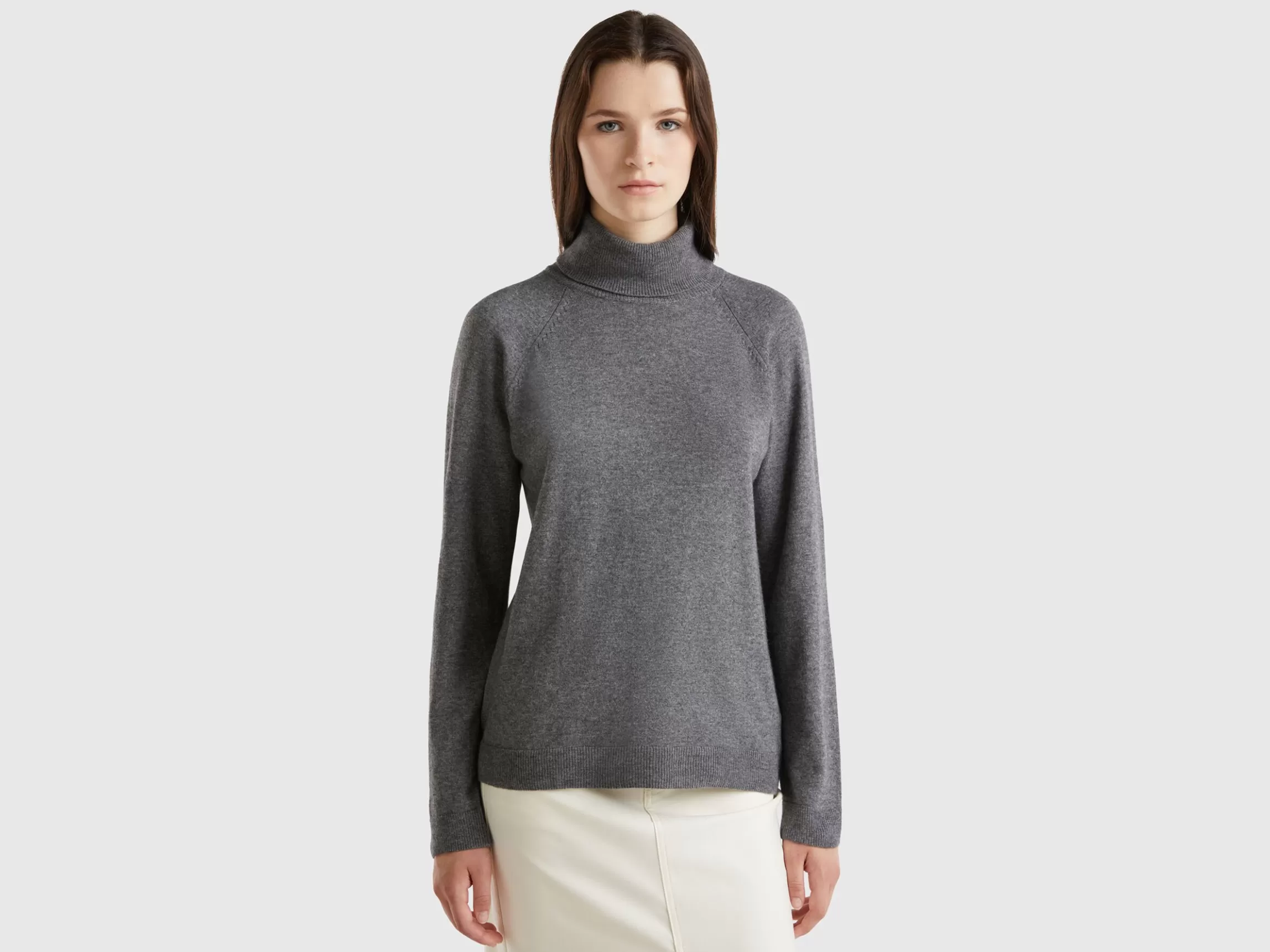 United Colors of Benetton turtleneck in wool and cashmere blend