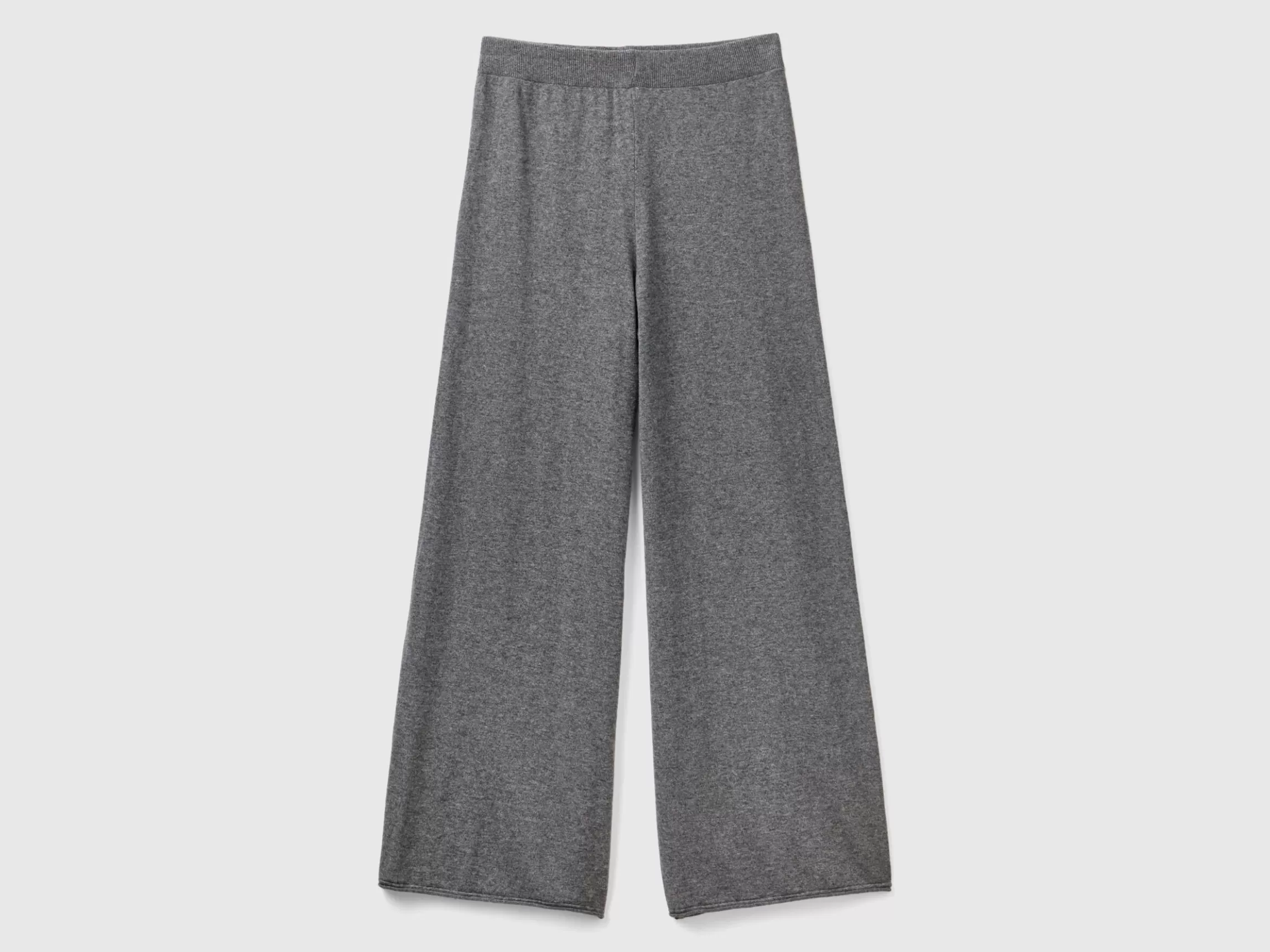 United Colors of Benetton wide leg trousers in wool and cashmere blend