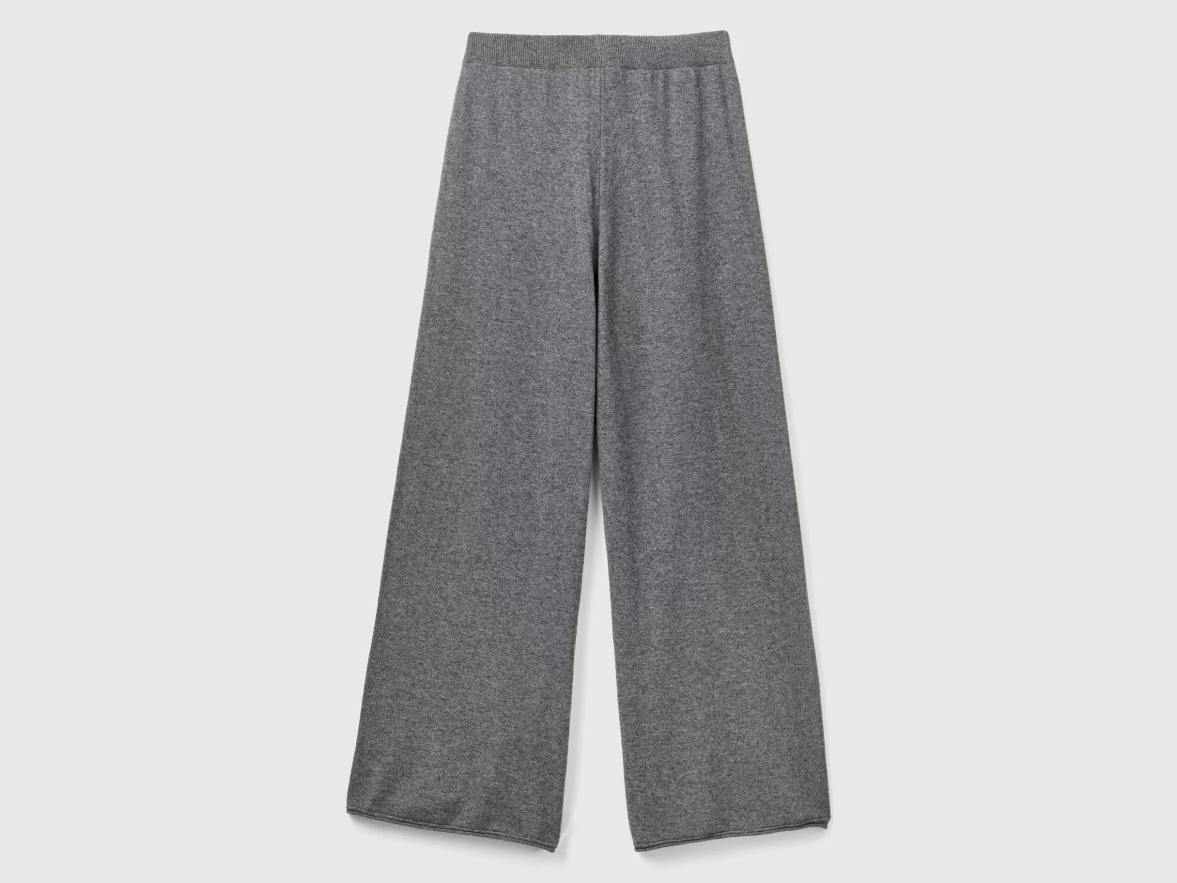 United Colors of Benetton wide leg trousers in wool and cashmere blend