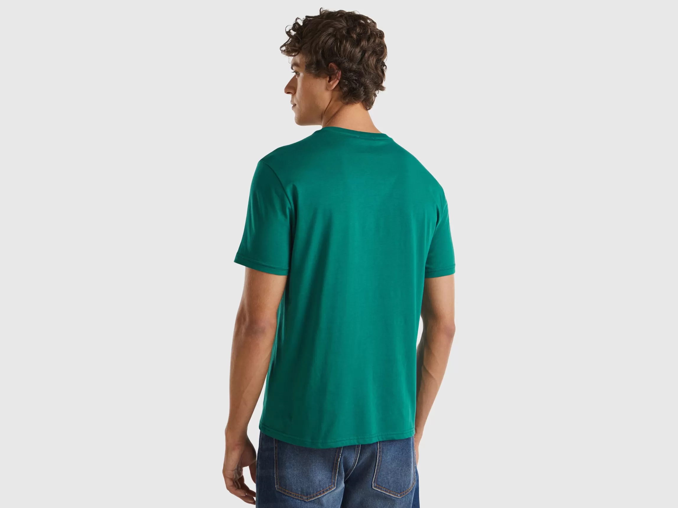 United Colors of Benetton organic cotton t-shirt with orange logo