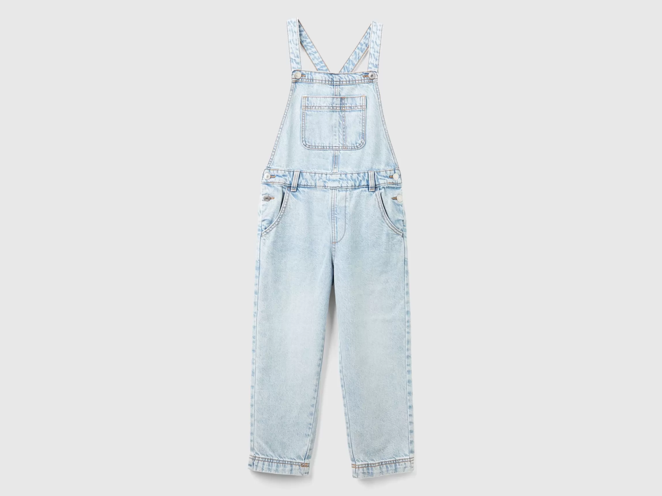 United Colors of Benetton Denim dungarees with rhinestones