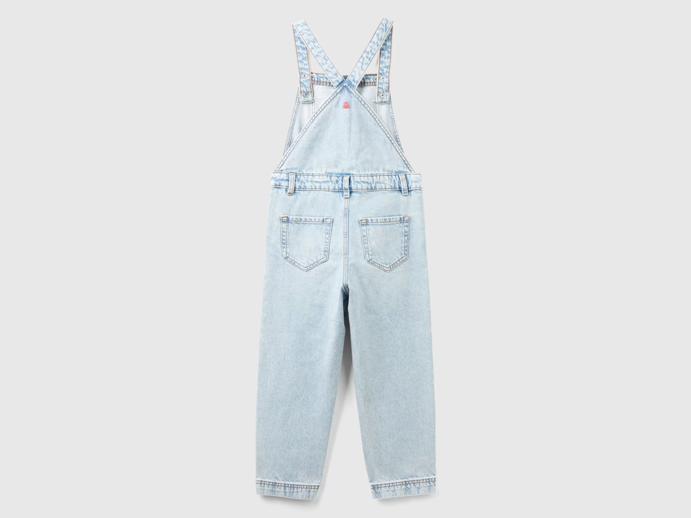 United Colors of Benetton Denim dungarees with rhinestones