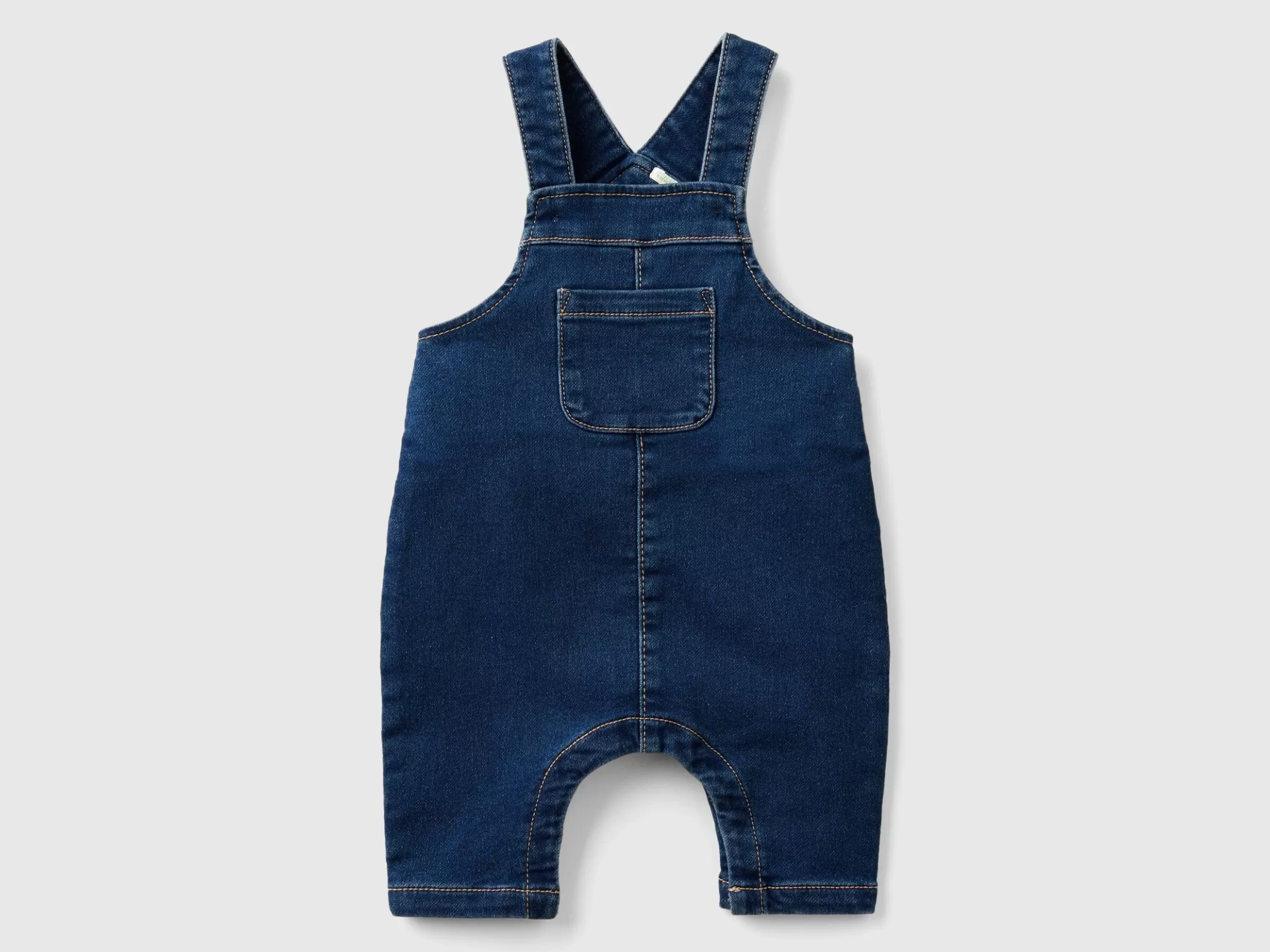 United Colors of Benetton Denim look baggy fit dungarees