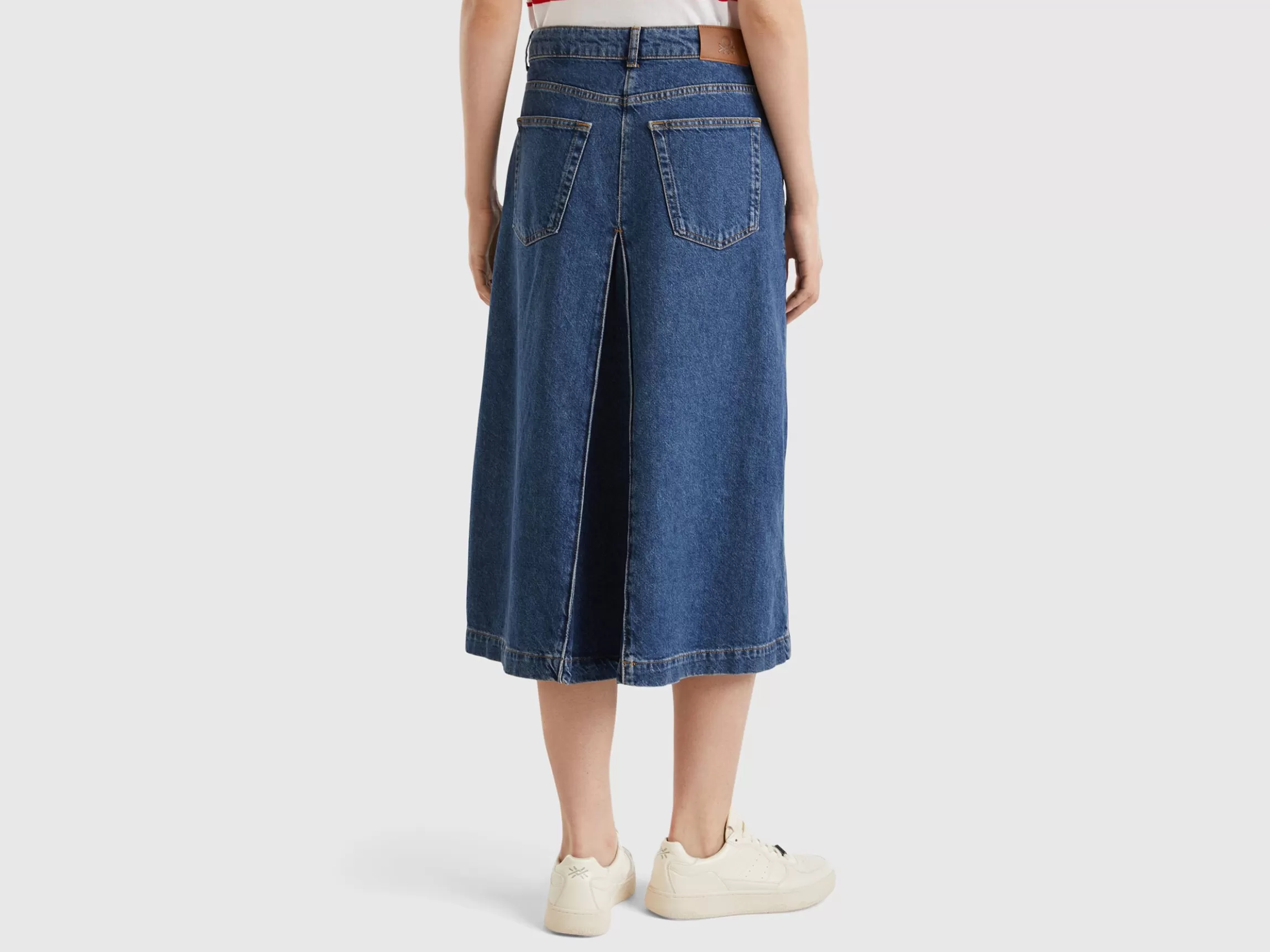 United Colors of Benetton Denim midi skirt