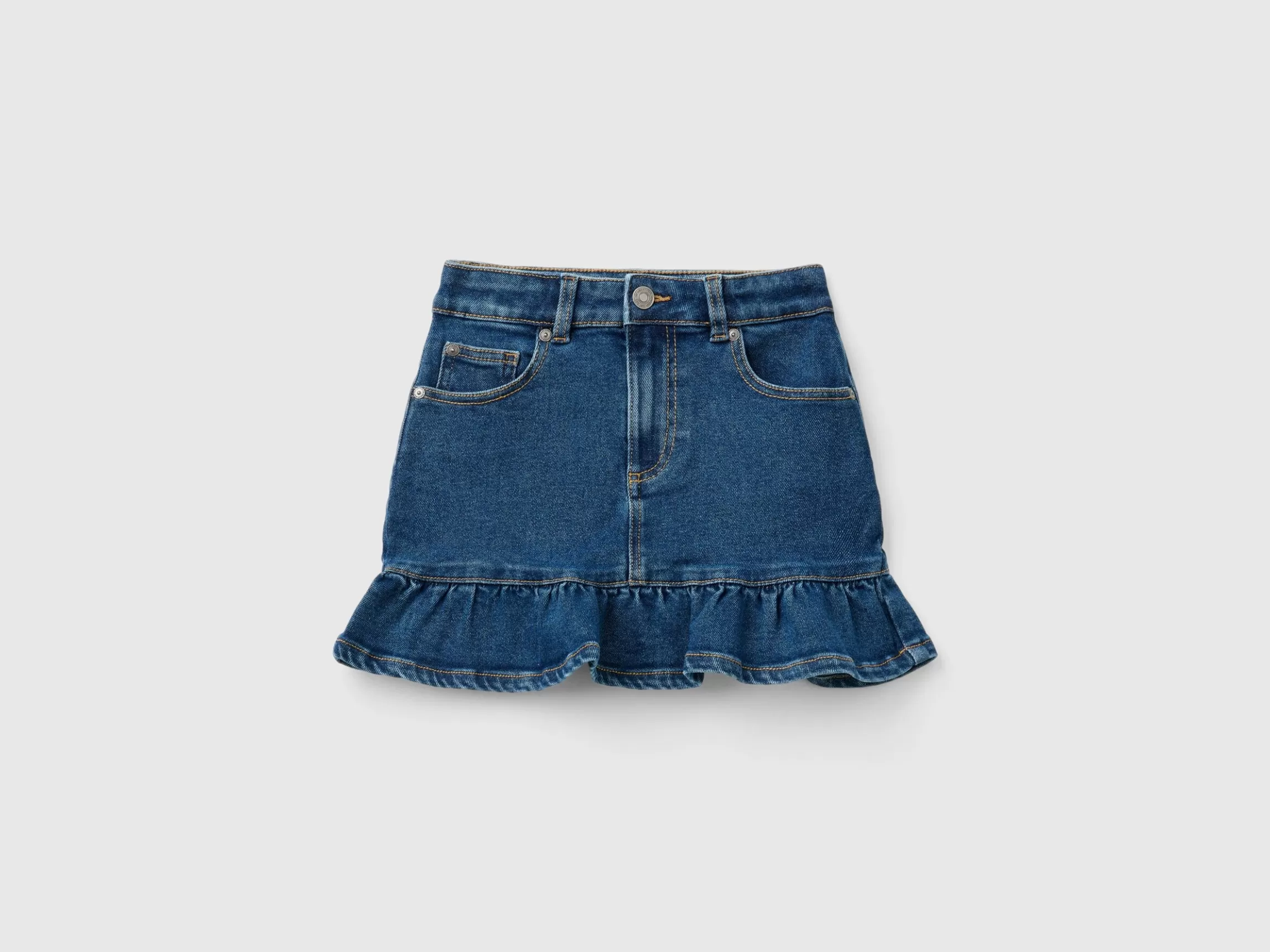 United Colors of Benetton Denim miniskirt with frill