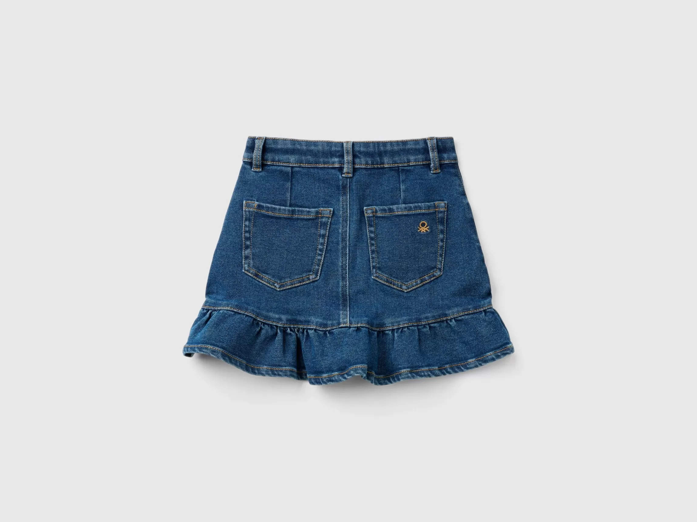 United Colors of Benetton Denim miniskirt with frill