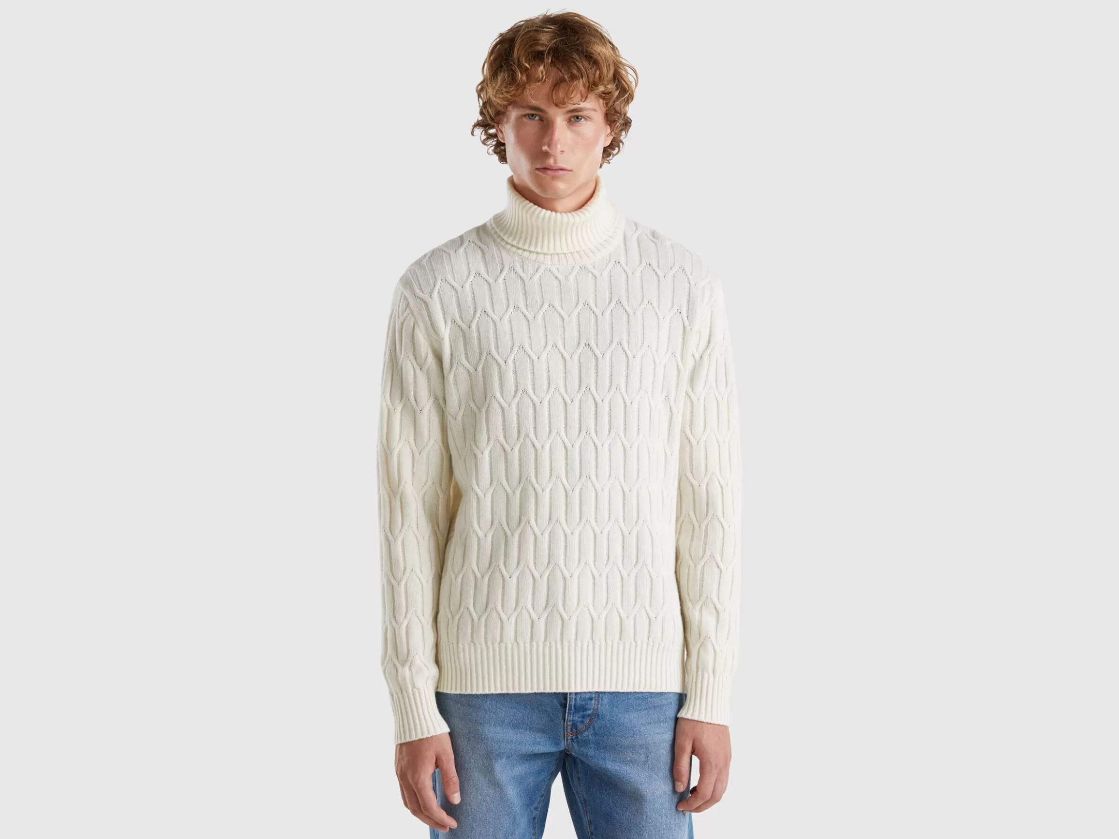 United Colors of Benetton Diamond pattern turtleneck