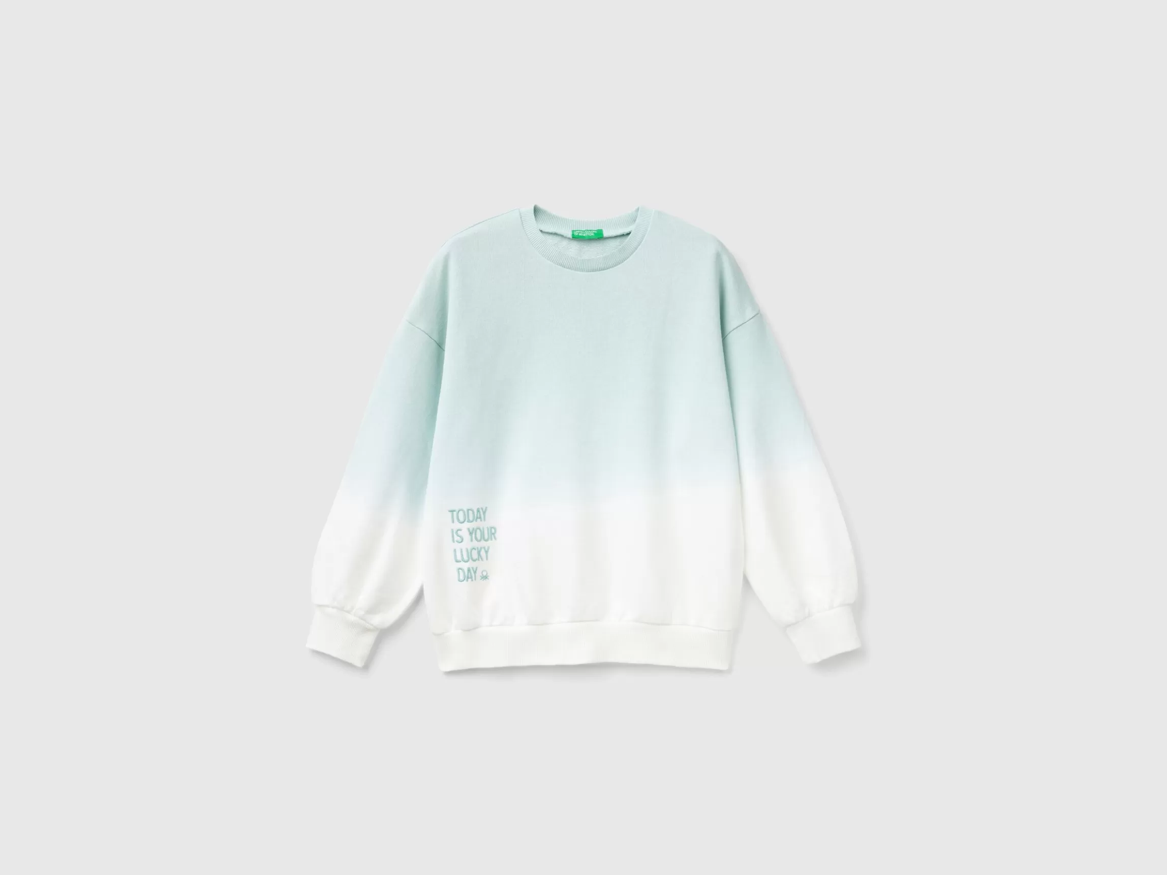 United Colors of Benetton Dip dye sweatshirt with embroidery