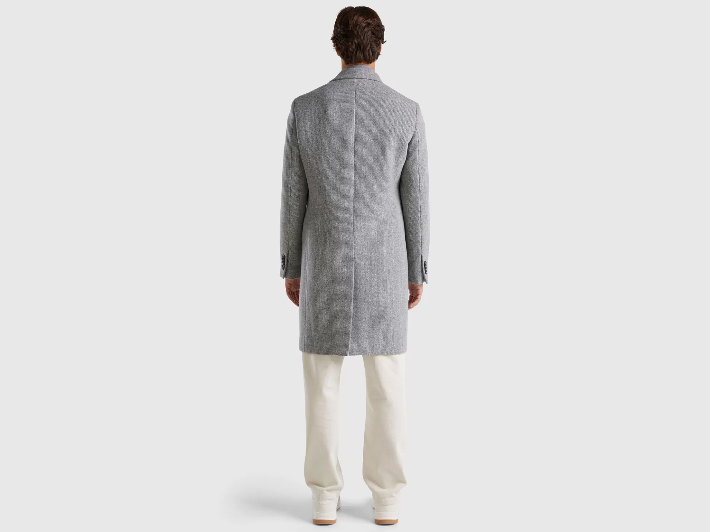 United Colors of Benetton Double-breasted coat in wool blend