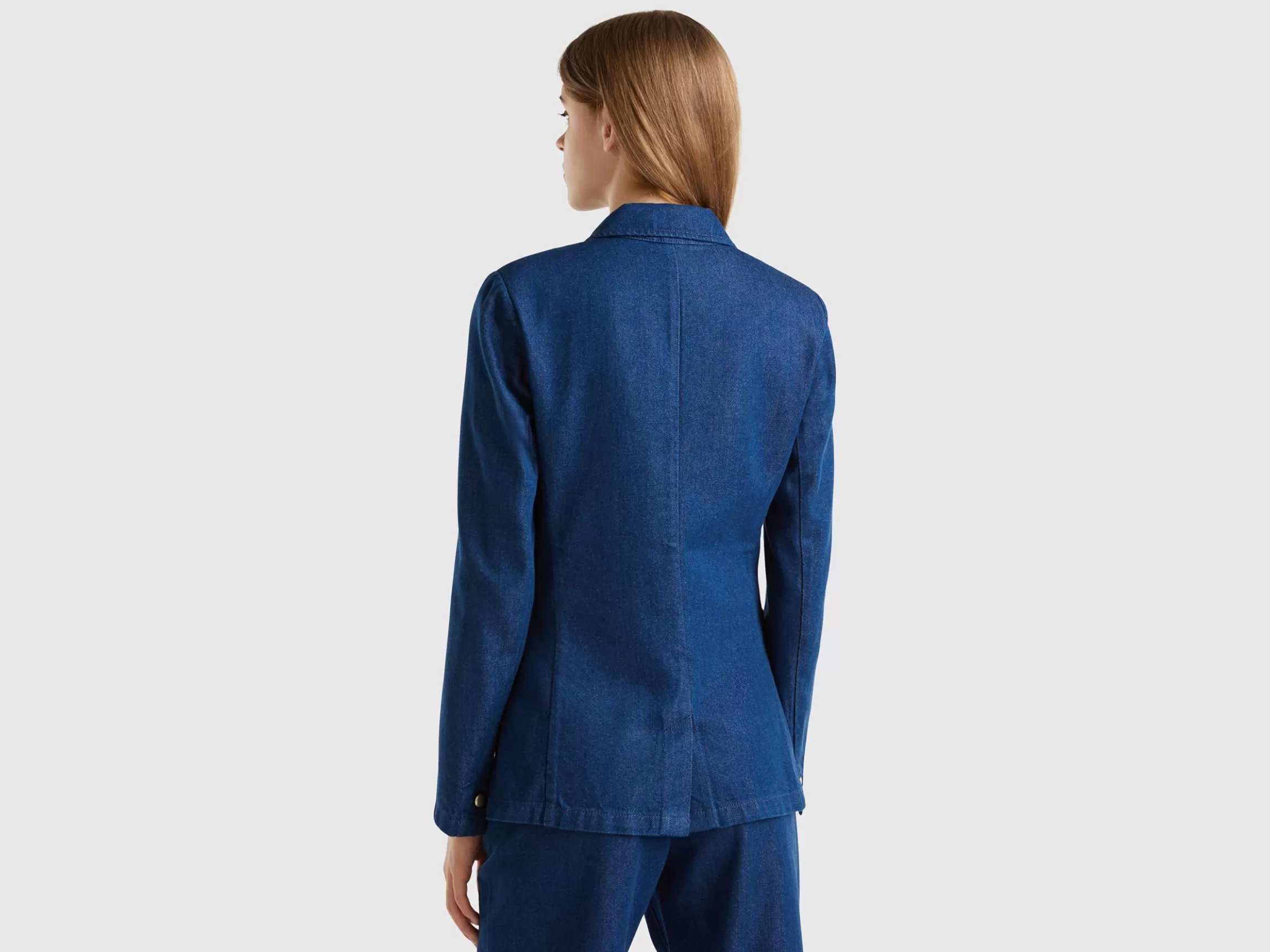 United Colors of Benetton Double-breasted denim blazer