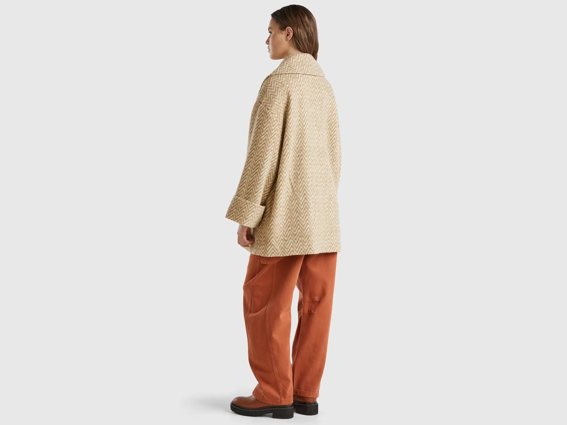 United Colors of Benetton Double-breasted oversized coat