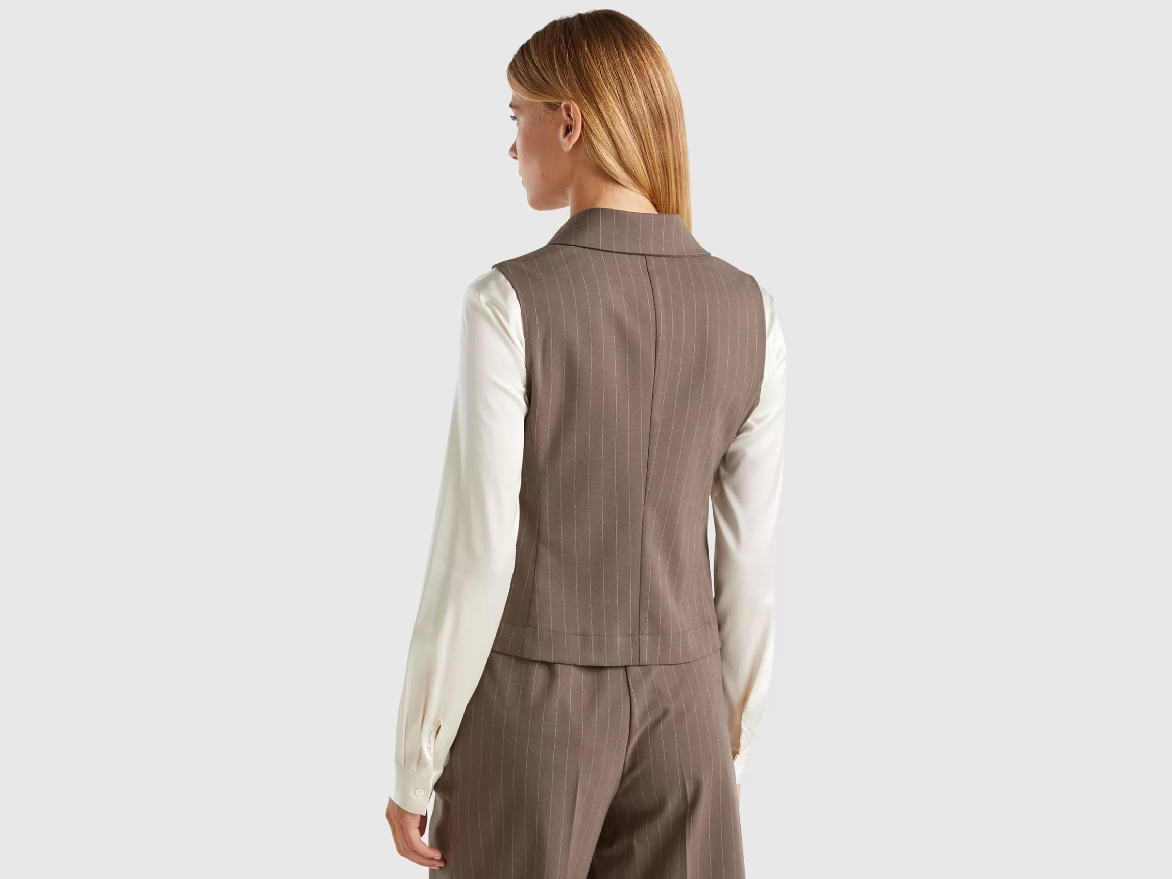 United Colors of Benetton Double-breasted pinstripe vest