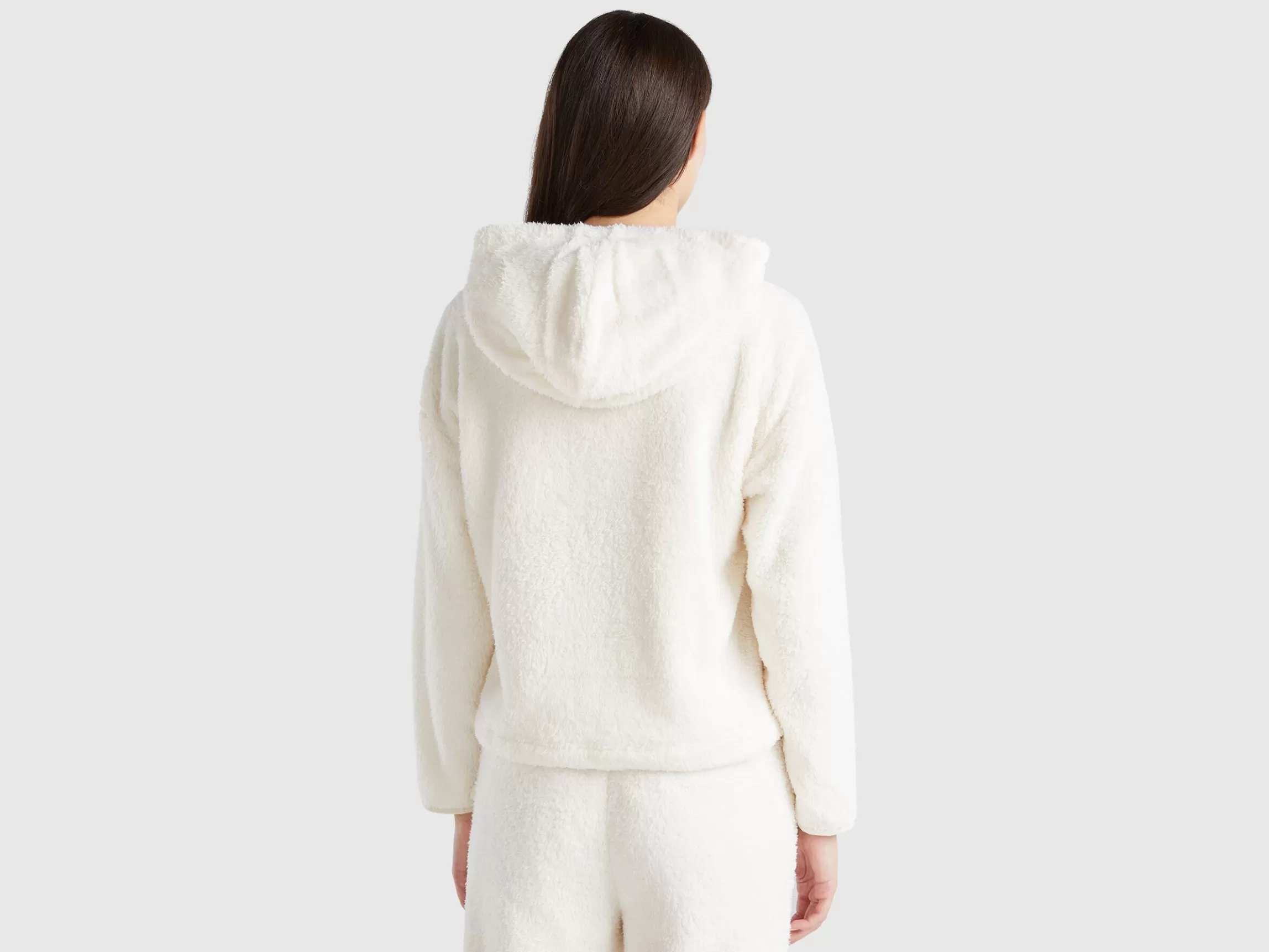 United Colors of Benetton Faux fur hooded sweater