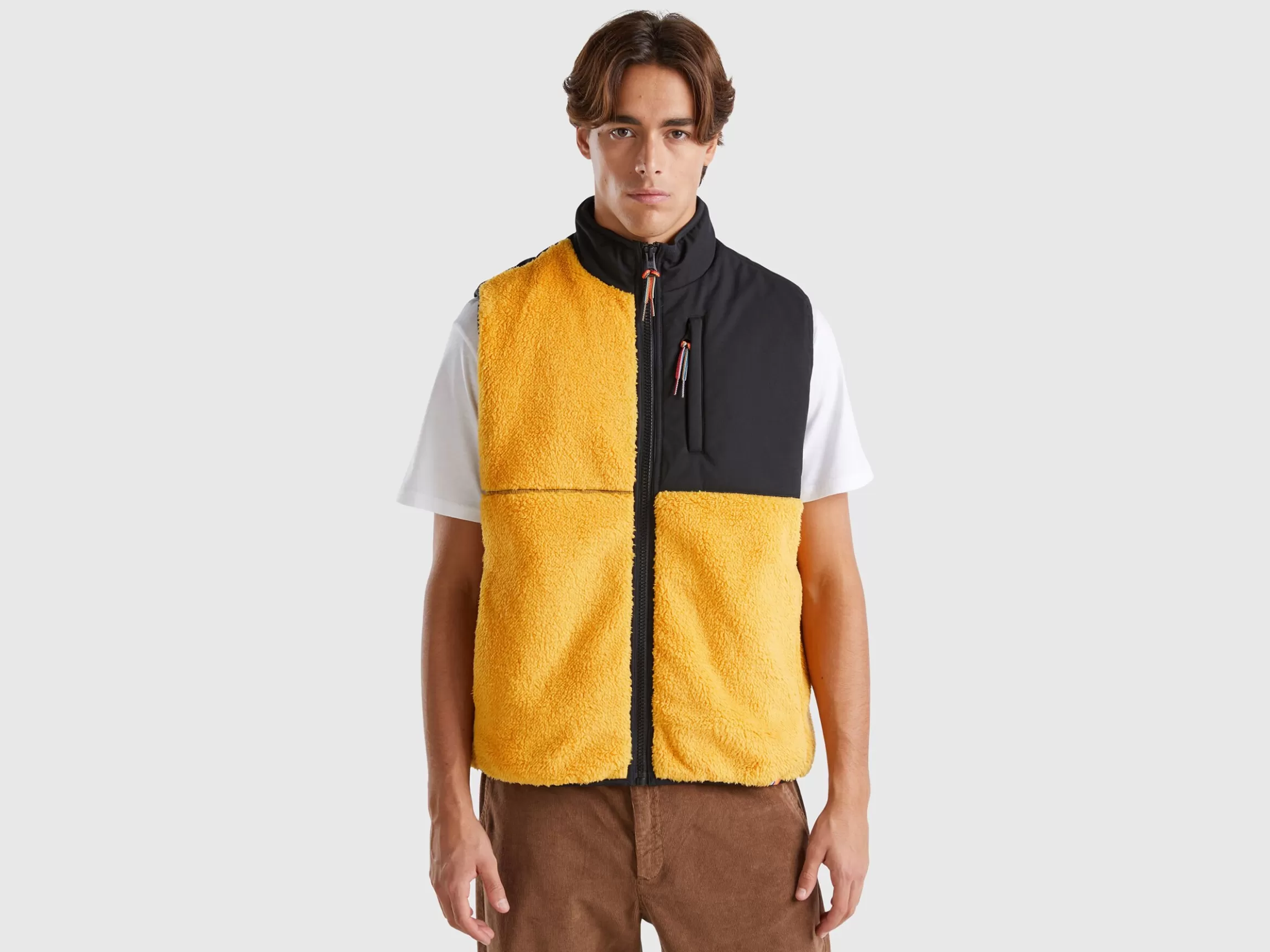 United Colors of Benetton Faux fur vest in nylon