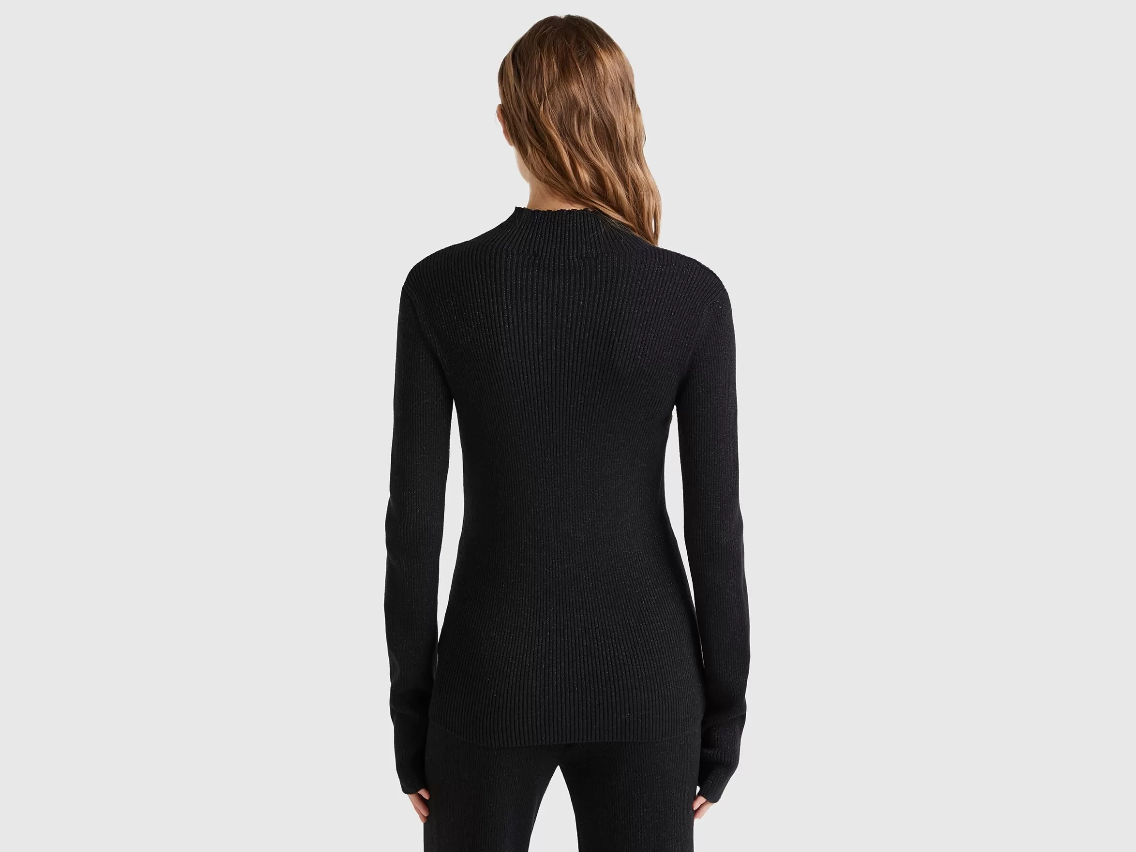 United Colors of Benetton Fitted turtleneck sweater with lurex