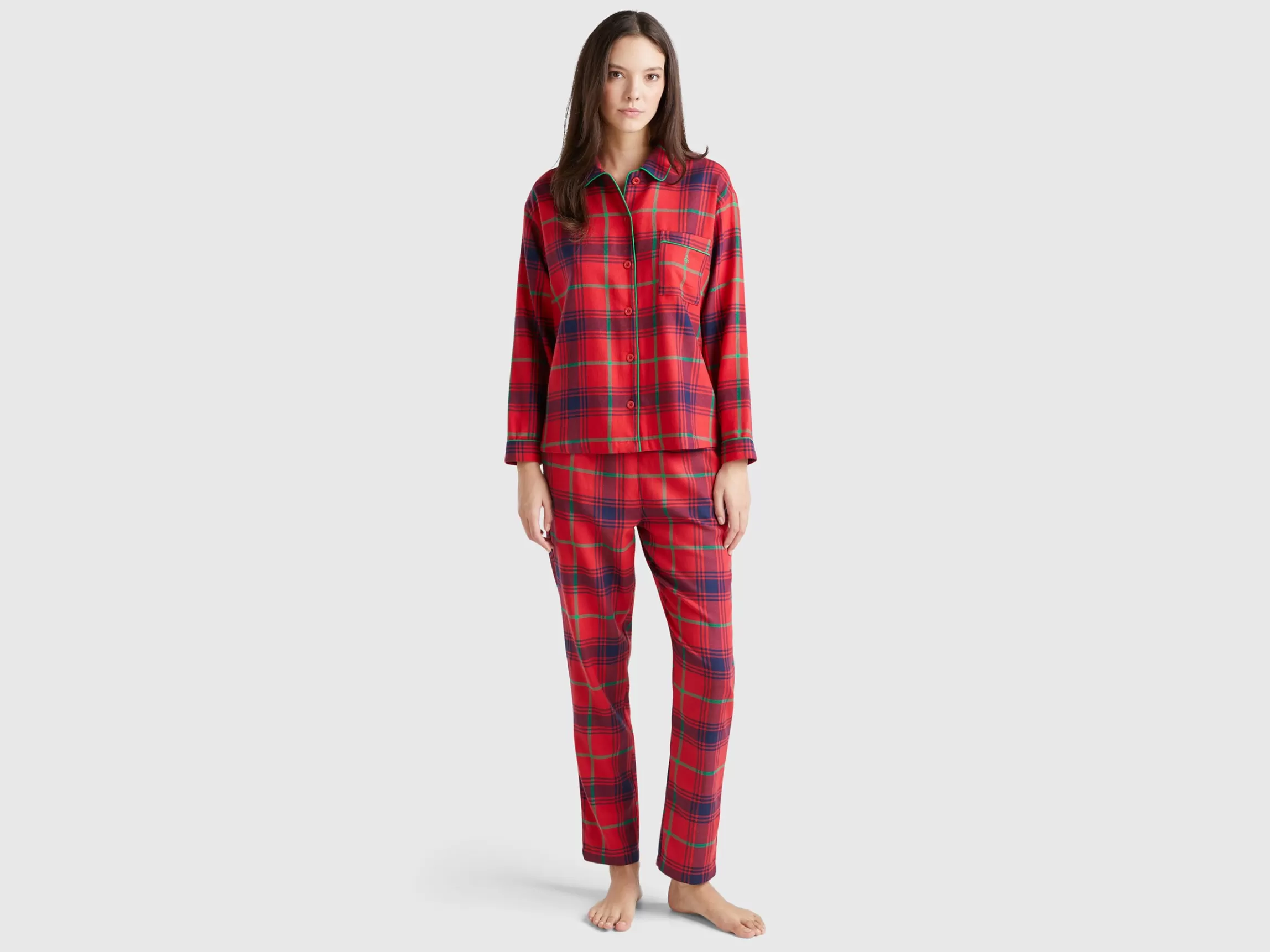 United Colors of Benetton Flannel tartan pyjamas