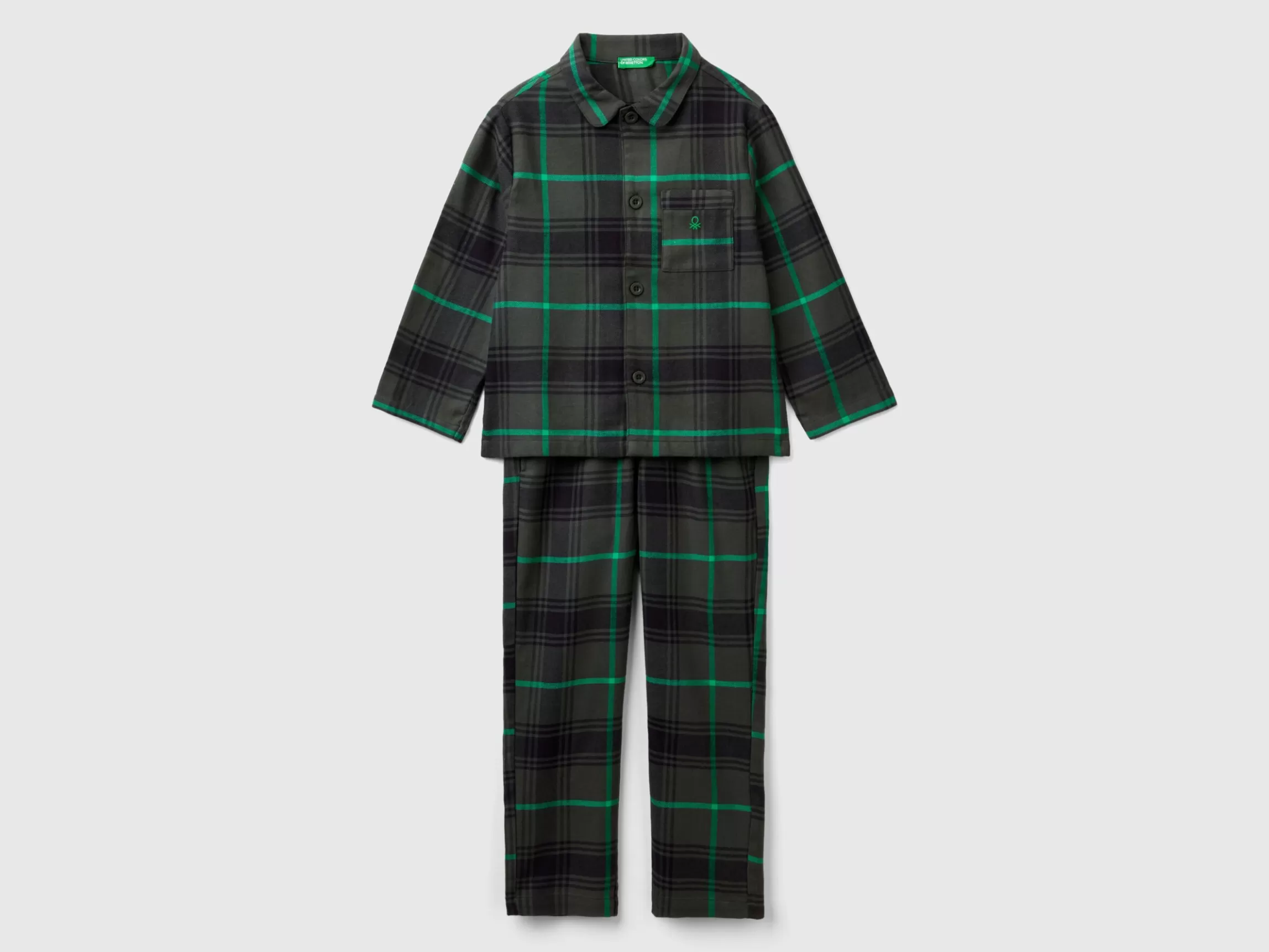 United Colors of Benetton Flannel tartan pyjamas