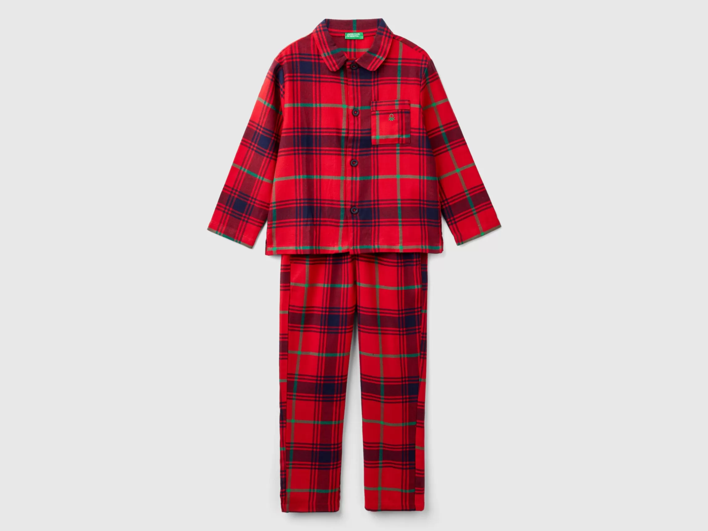 United Colors of Benetton Flannel tartan pyjamas