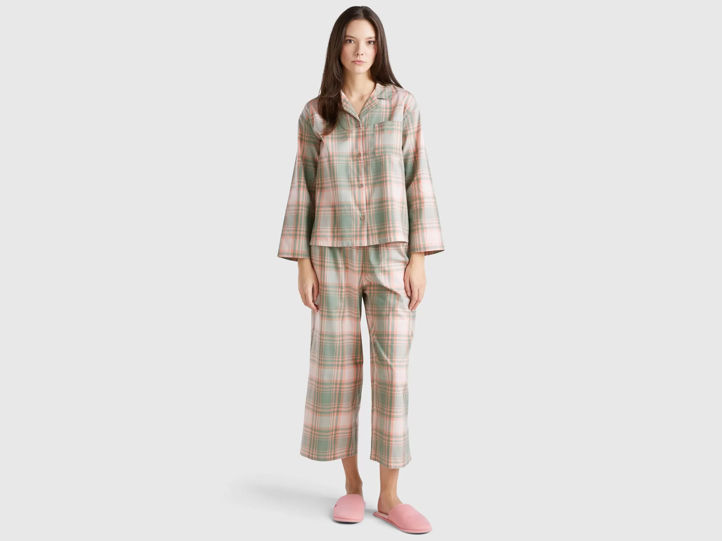 United Colors of Benetton Flannel tartan pyjamas