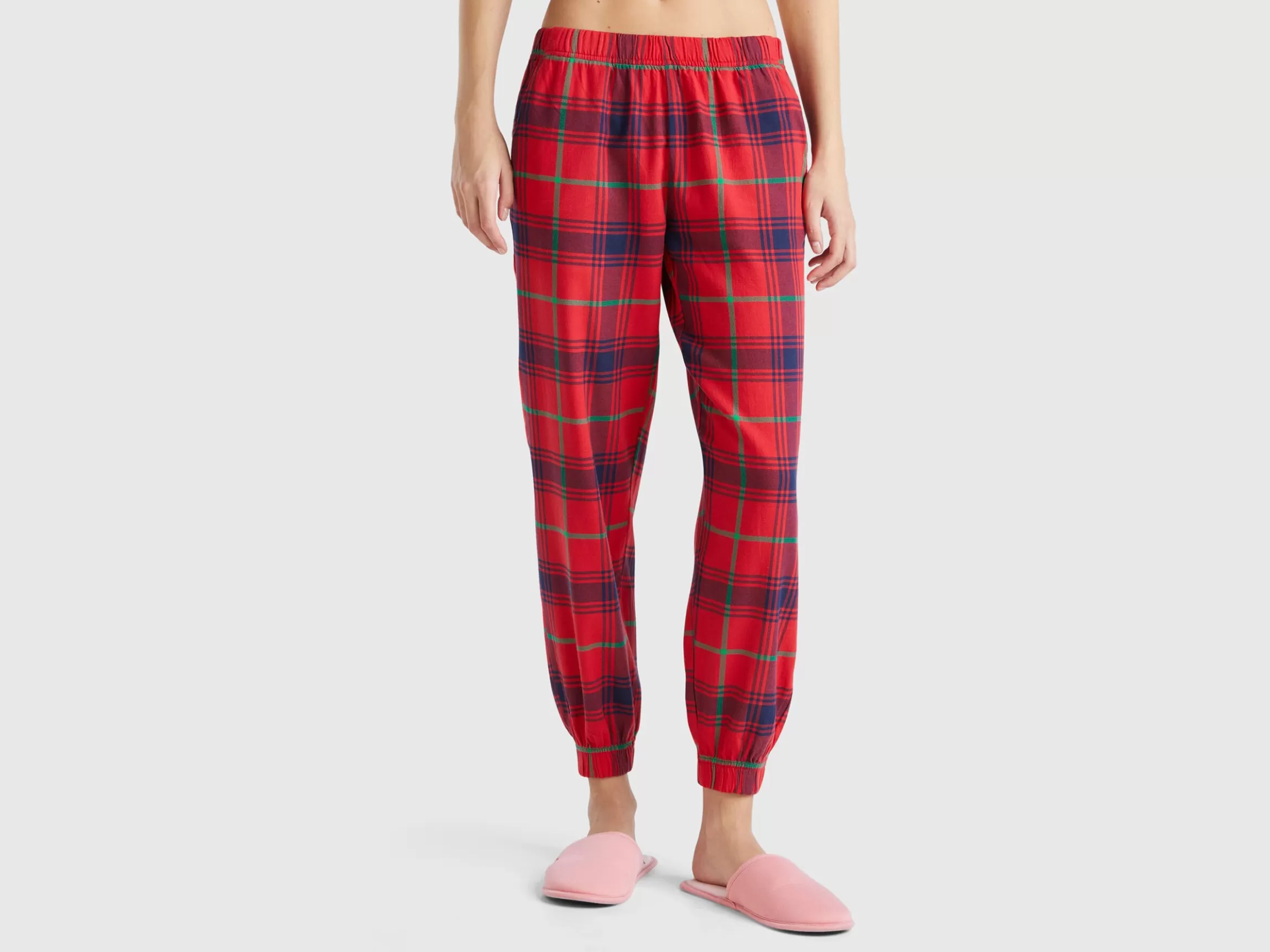 United Colors of Benetton Flannel tartan trousers