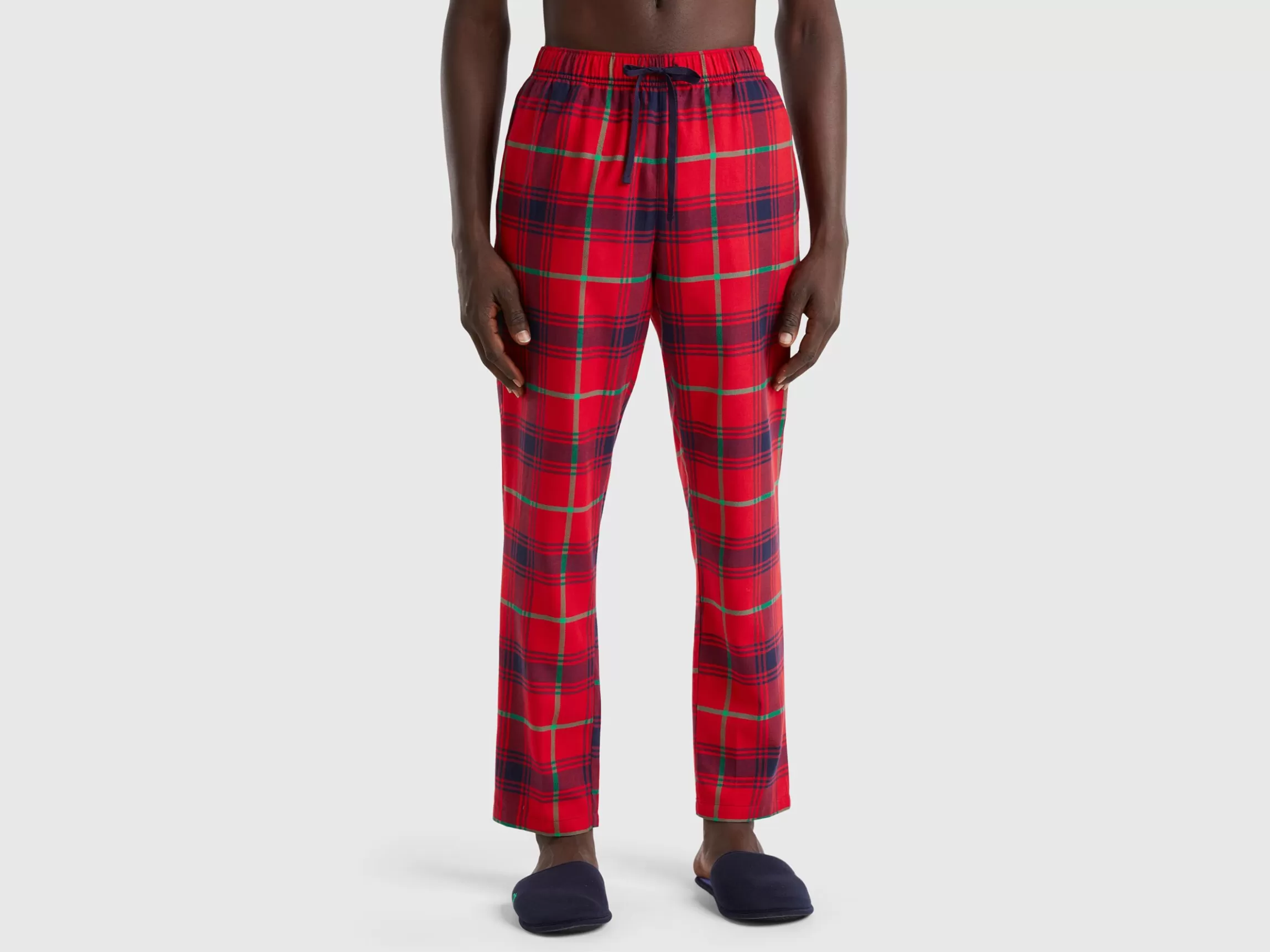 United Colors of Benetton Flannel tartan trousers