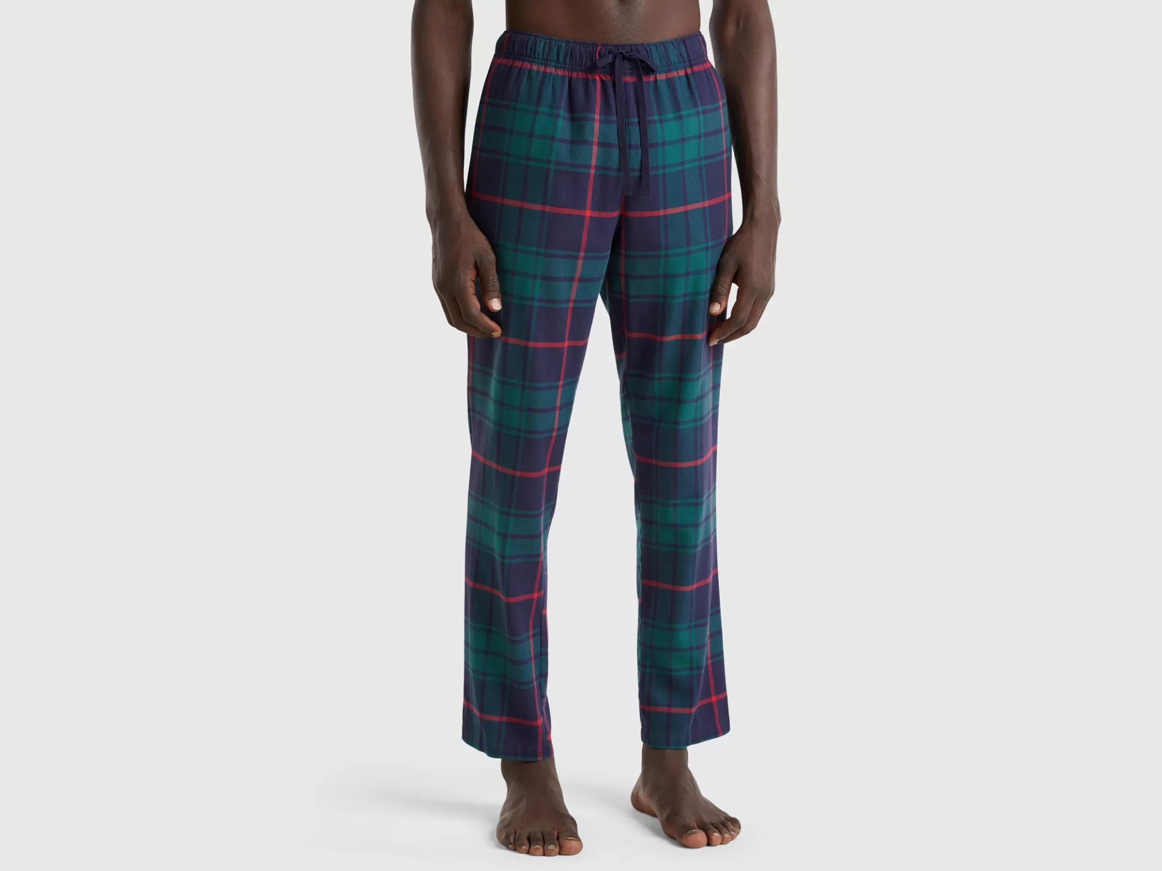 United Colors of Benetton Flannel tartan trousers